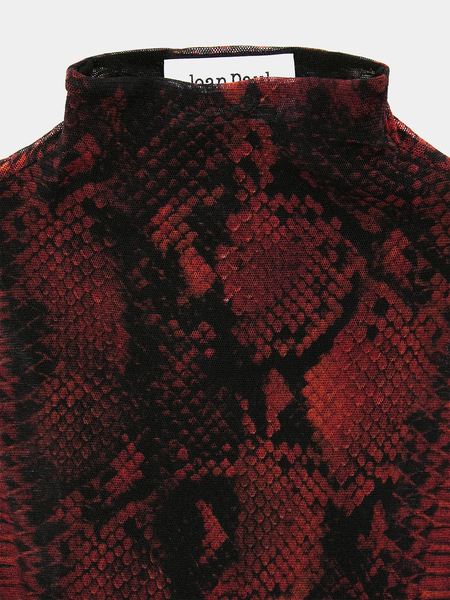 Женское платье Jean Paul Gaultier Mesh High Neck Printed Python Brown/Black