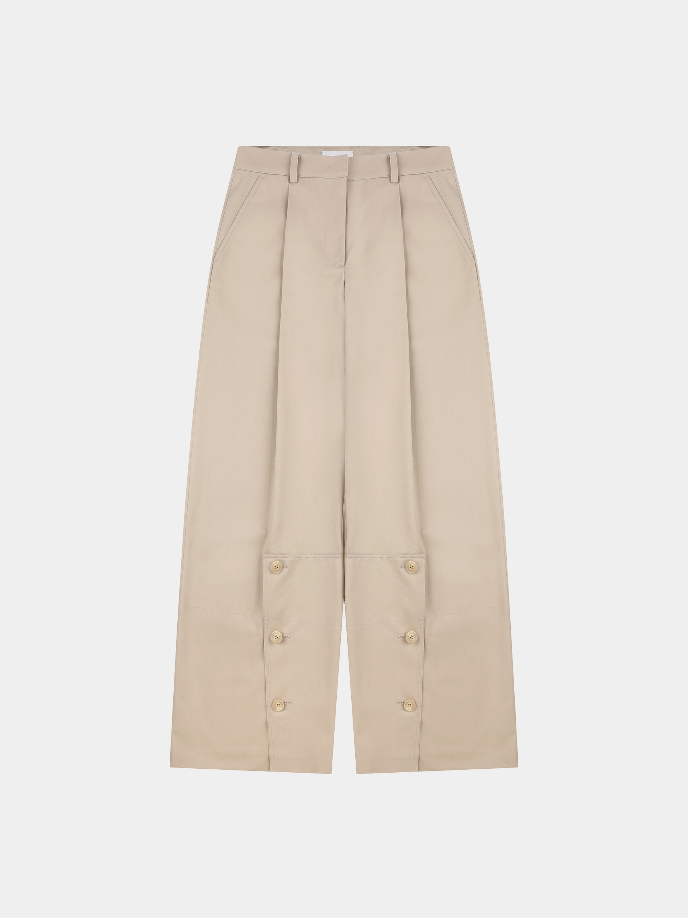Женские брюки System Button Pin Tuck Light Beige