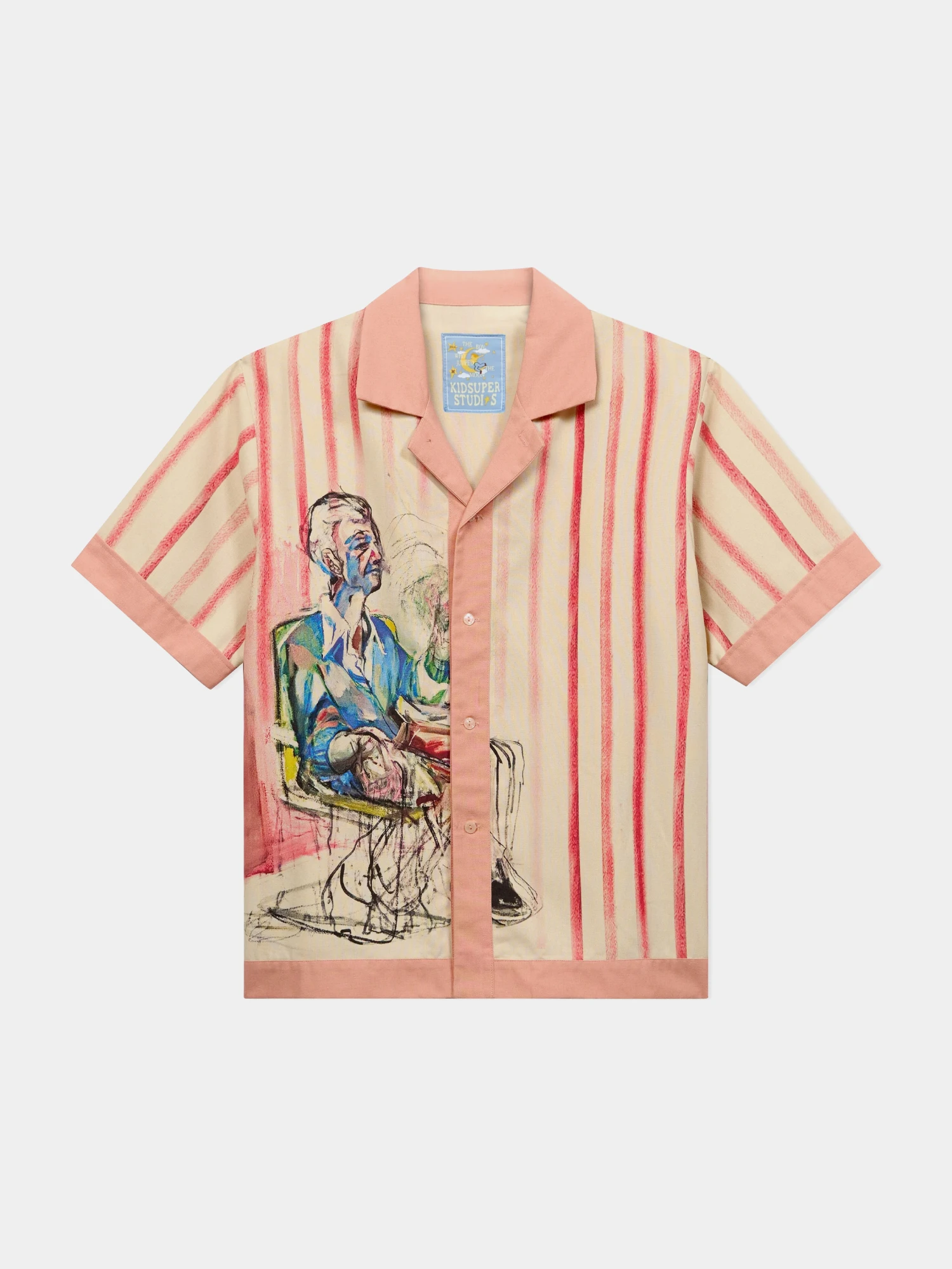 Рубашка KidSuper Technicolor Dreams Button Up Pink