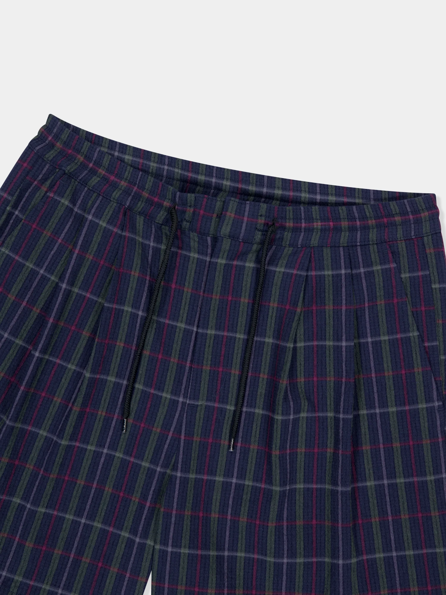 Шорты YESEYESEE Crinkled Fabric Check Blue