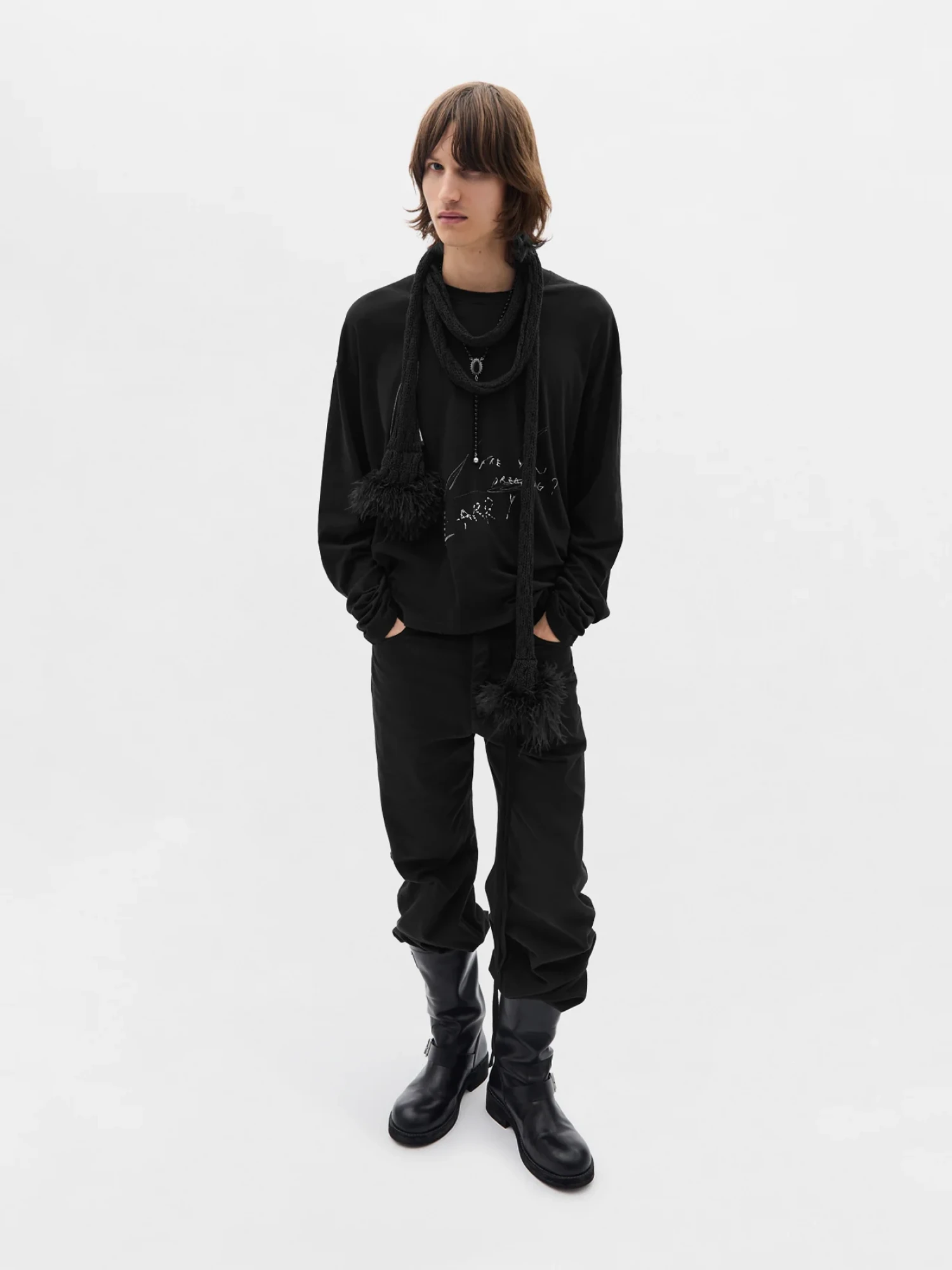 Лонгслив Ann Demeulemeester Emil Are You Dreaming Black