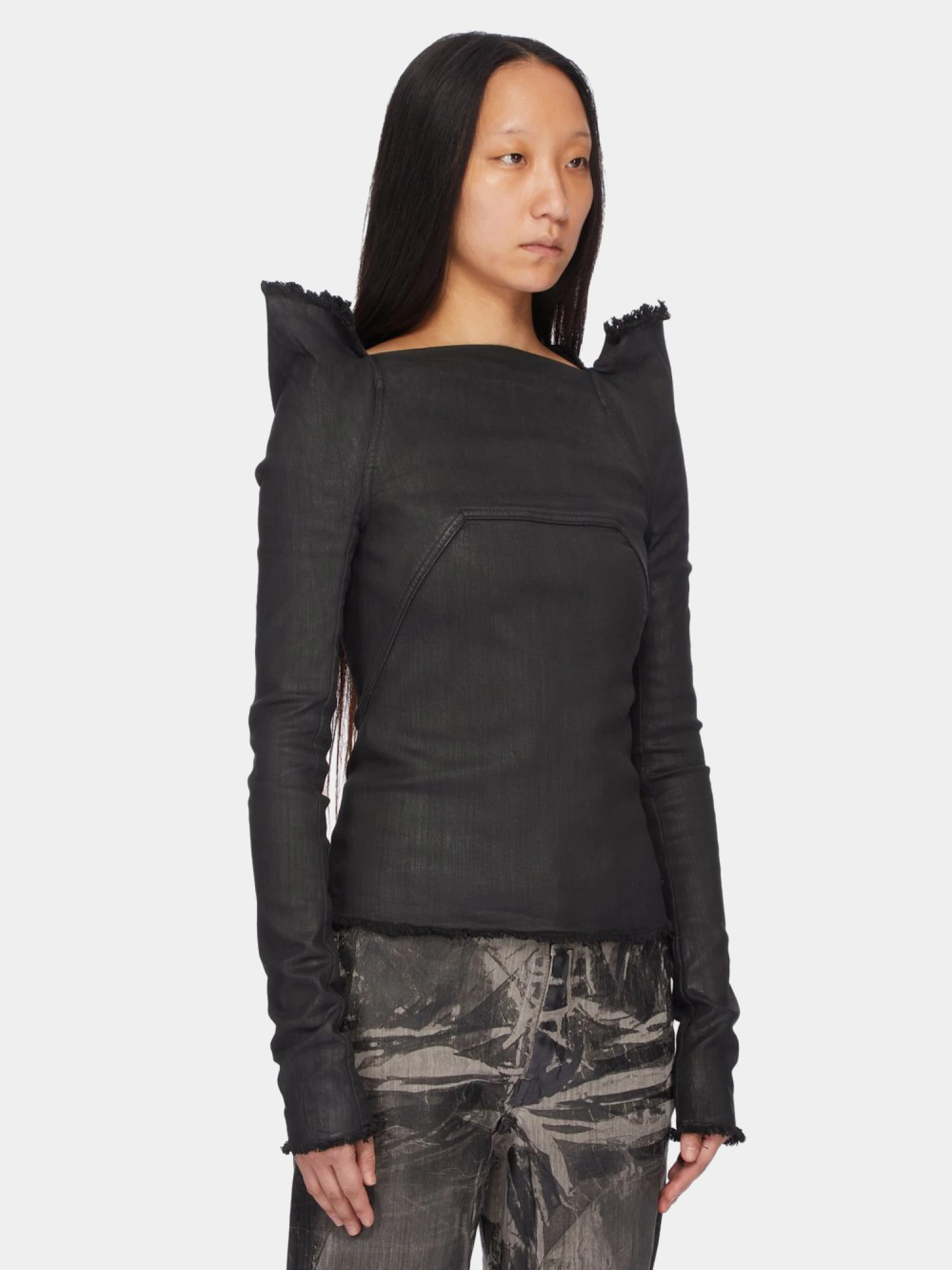 Женский топ RICK OWENS DRKSHDW Denim Tec Wax Black