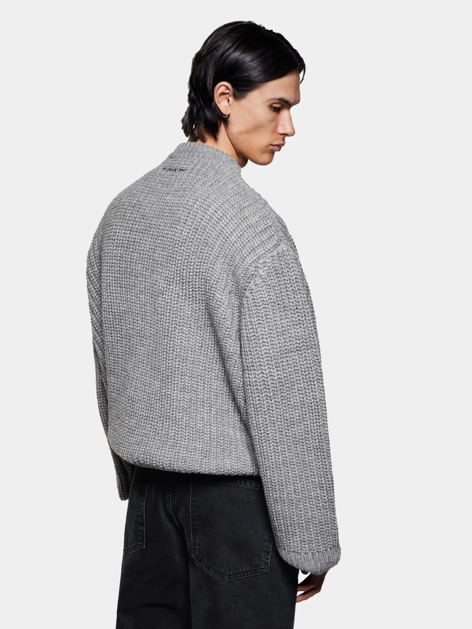 Свитер MKI MIYUKI ZOKU Chunky Rib Knit Melange Grey