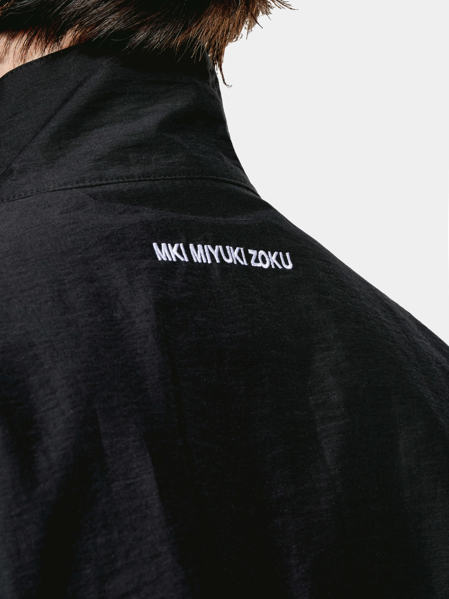 Ветровка MKI MIYUKI ZOKU Washed Cotton Nylon Track Black
