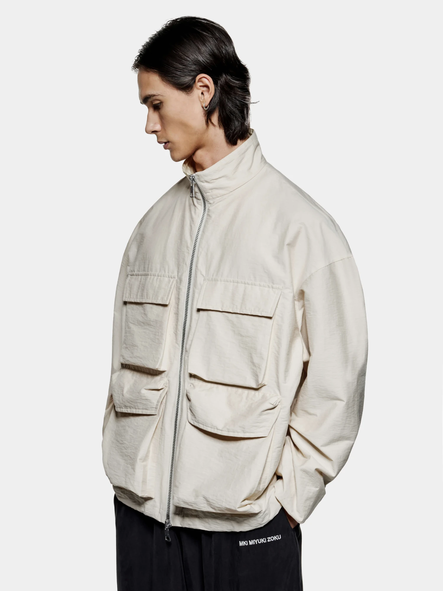 Ветровка MKI MIYUKI ZOKU Washed Cotton Nylon Track Bone