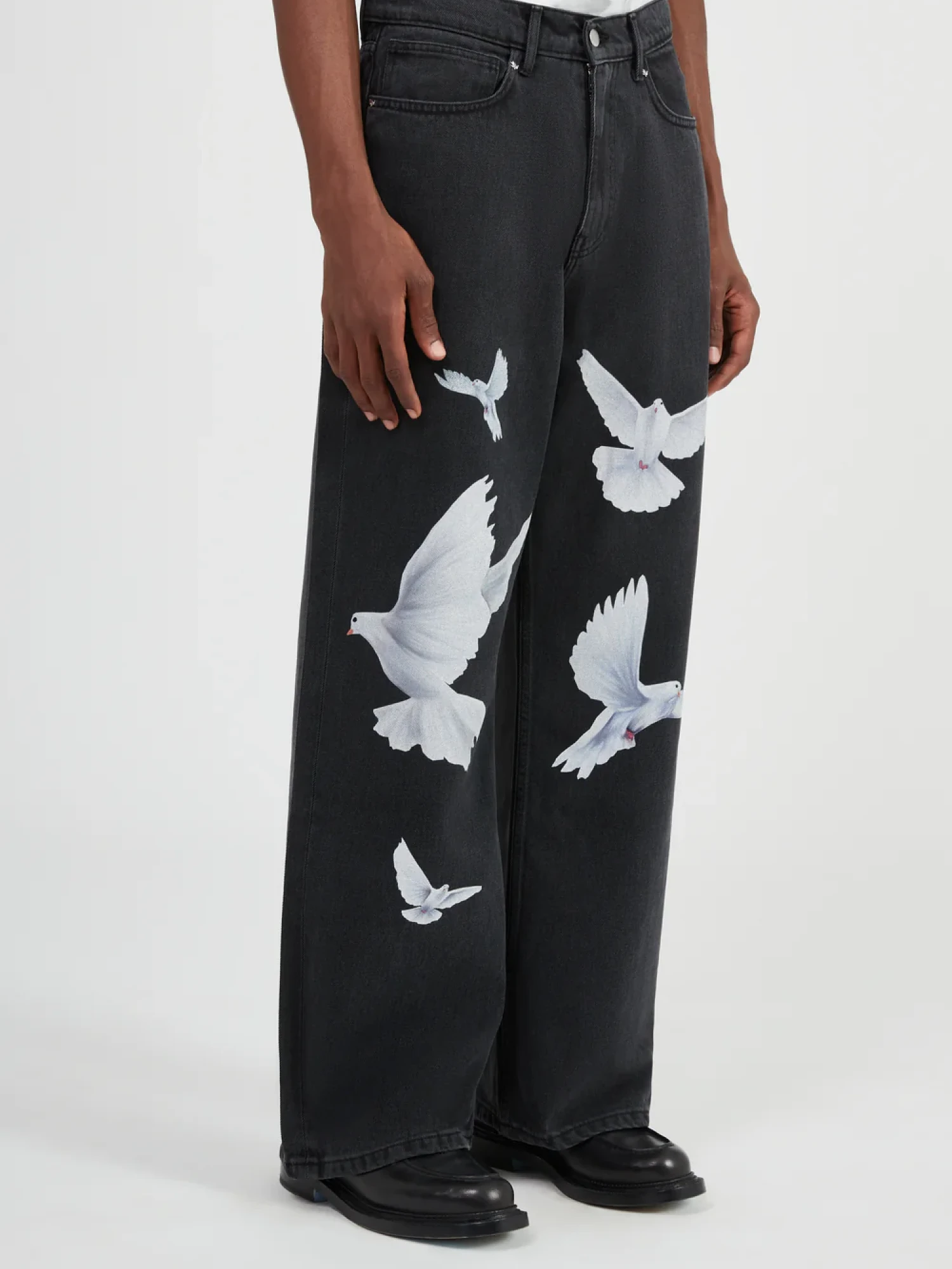 Джинсы 3.PARADIS Freedom Doves Baggy Fit Washed Black