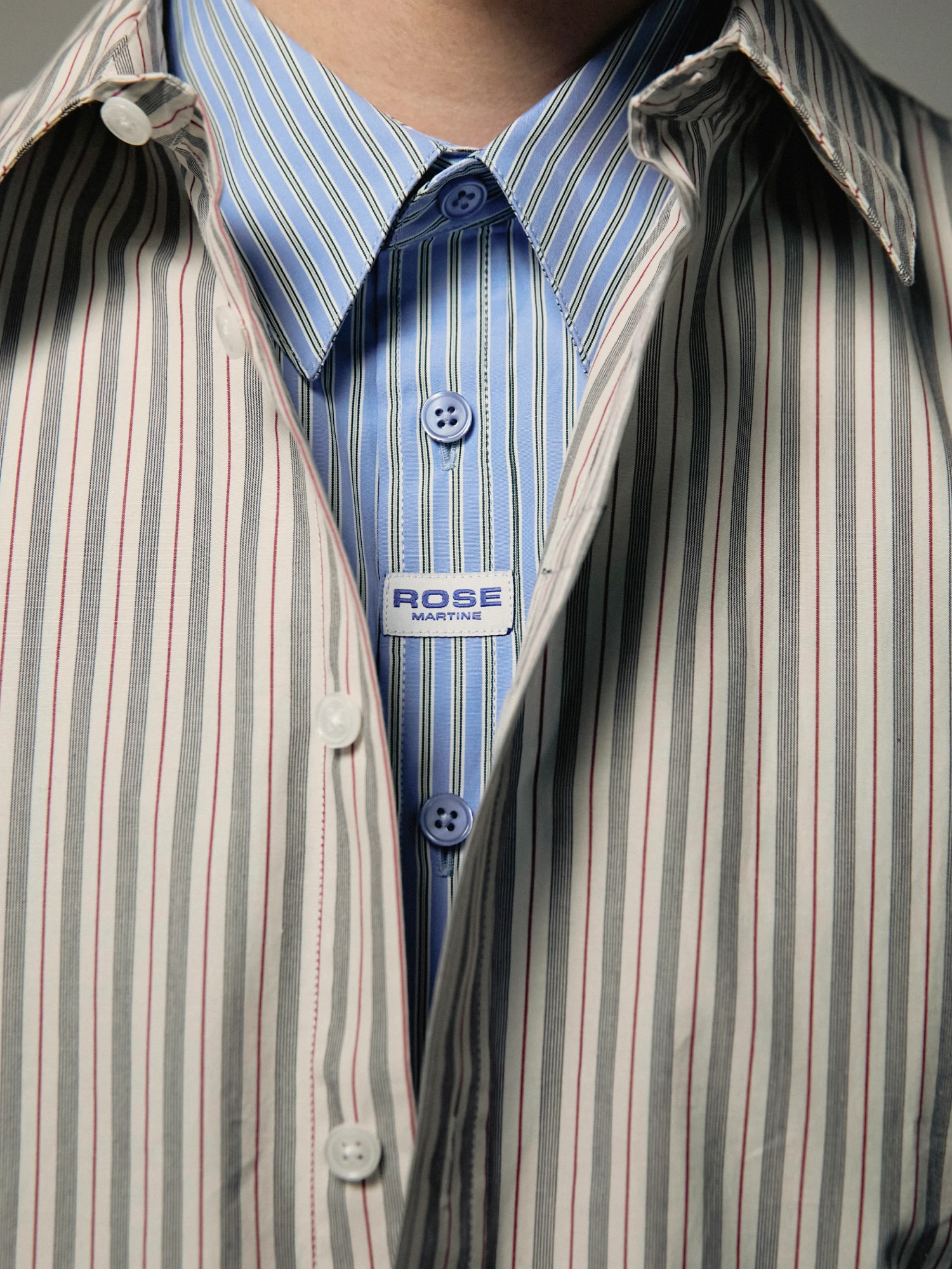 Рубашка Martine Rose Classic Shirt Blue White