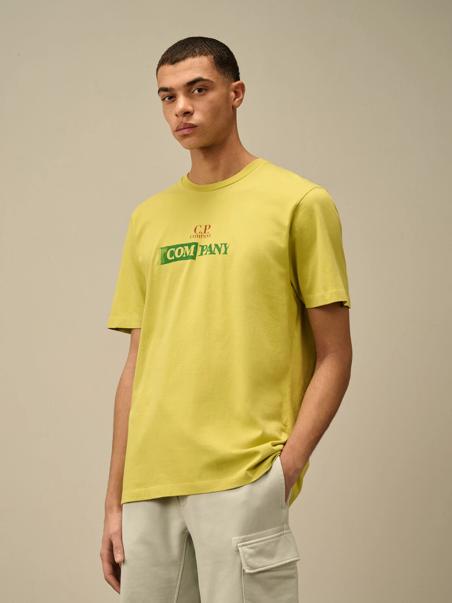 Футболка C.P. Company 24/1 Jersey Logo Cress Green
