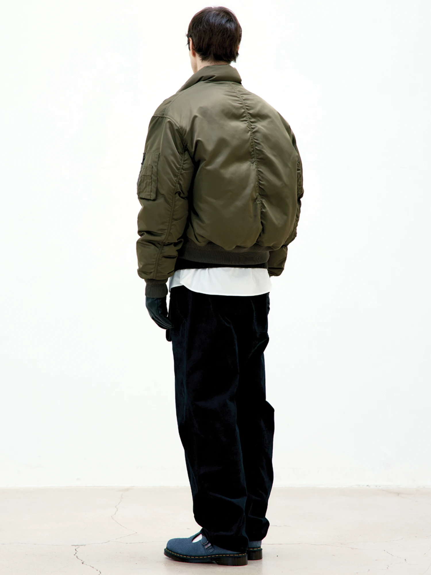Пуховик COOR Stand Collar Neck Down Puffer Olive Khaki