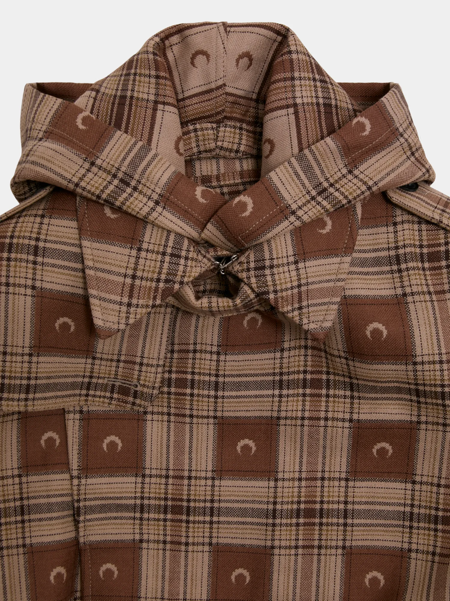 Тренч Marine Serre Moon Checks Jacquard Light Brown