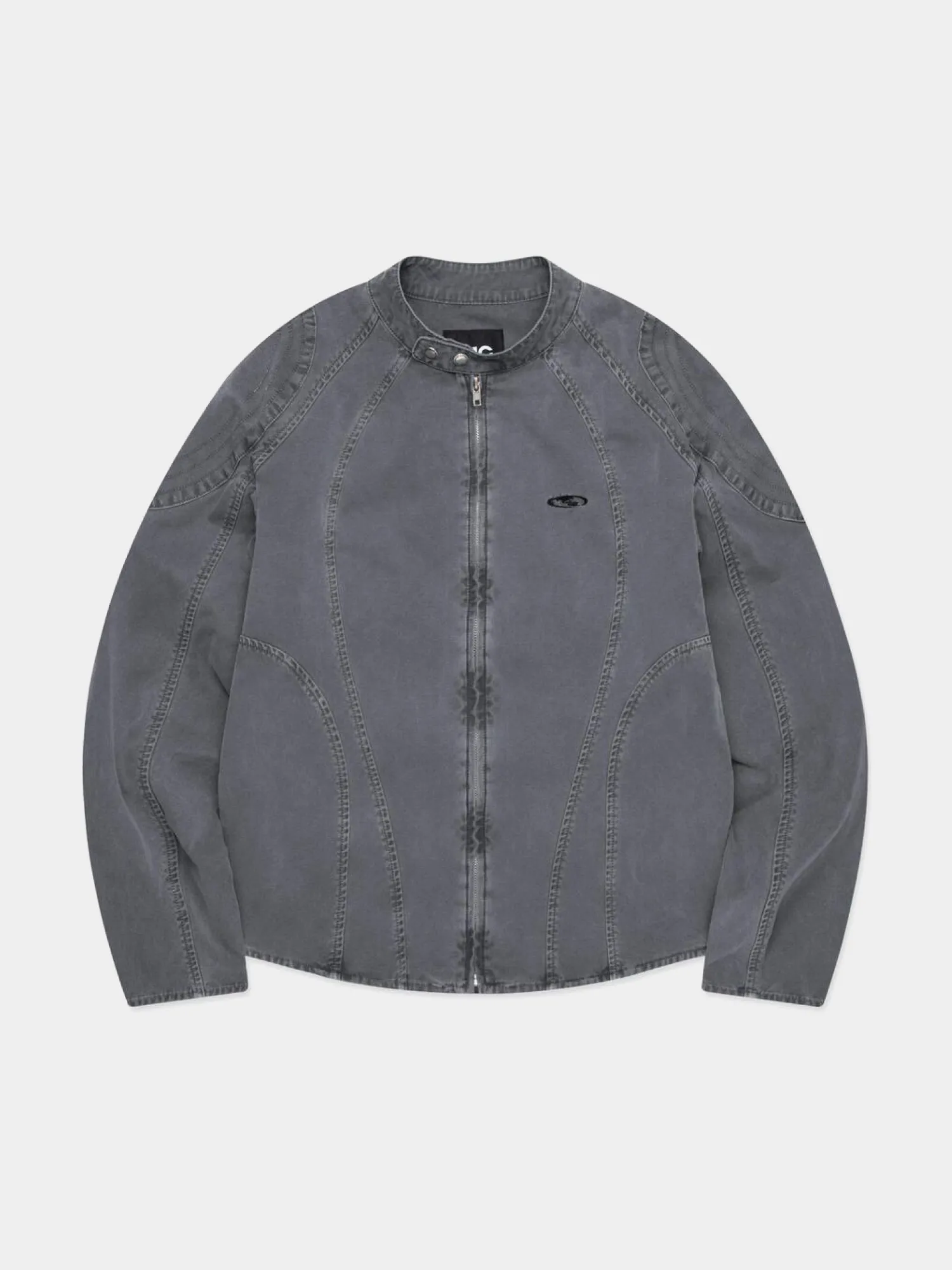 Куртка LMC Pigment Dyed Oval Globe Biker Jacket Grey