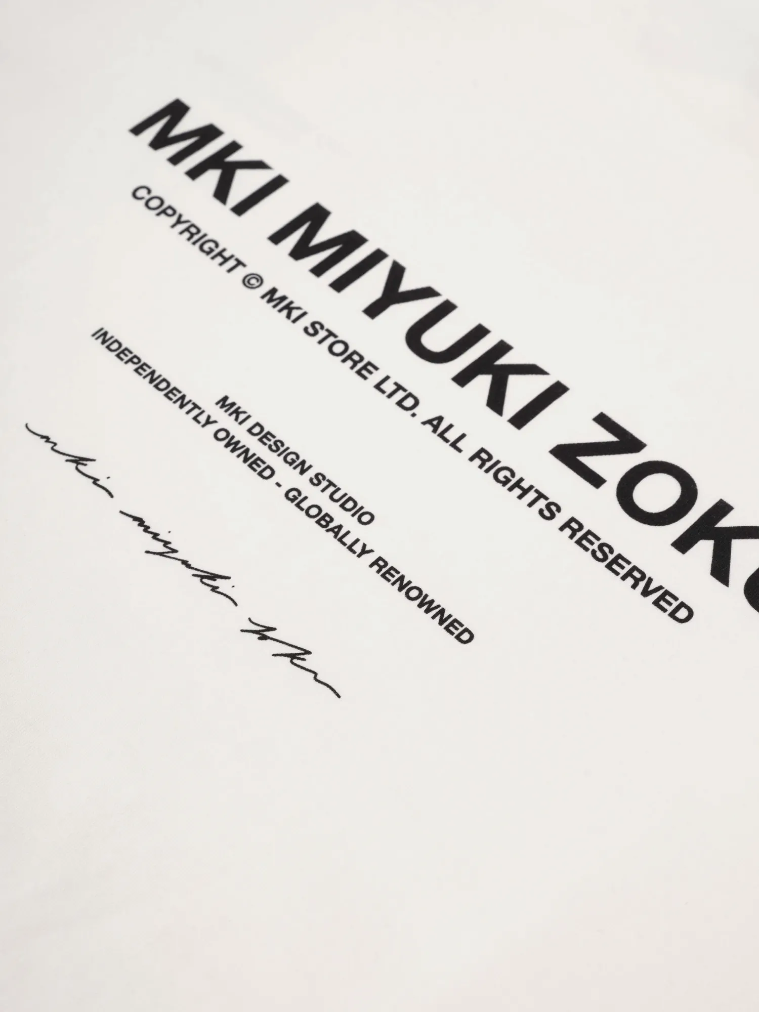 Лонгслив MKI MIYUKI ZOKU Design Studio L/S White