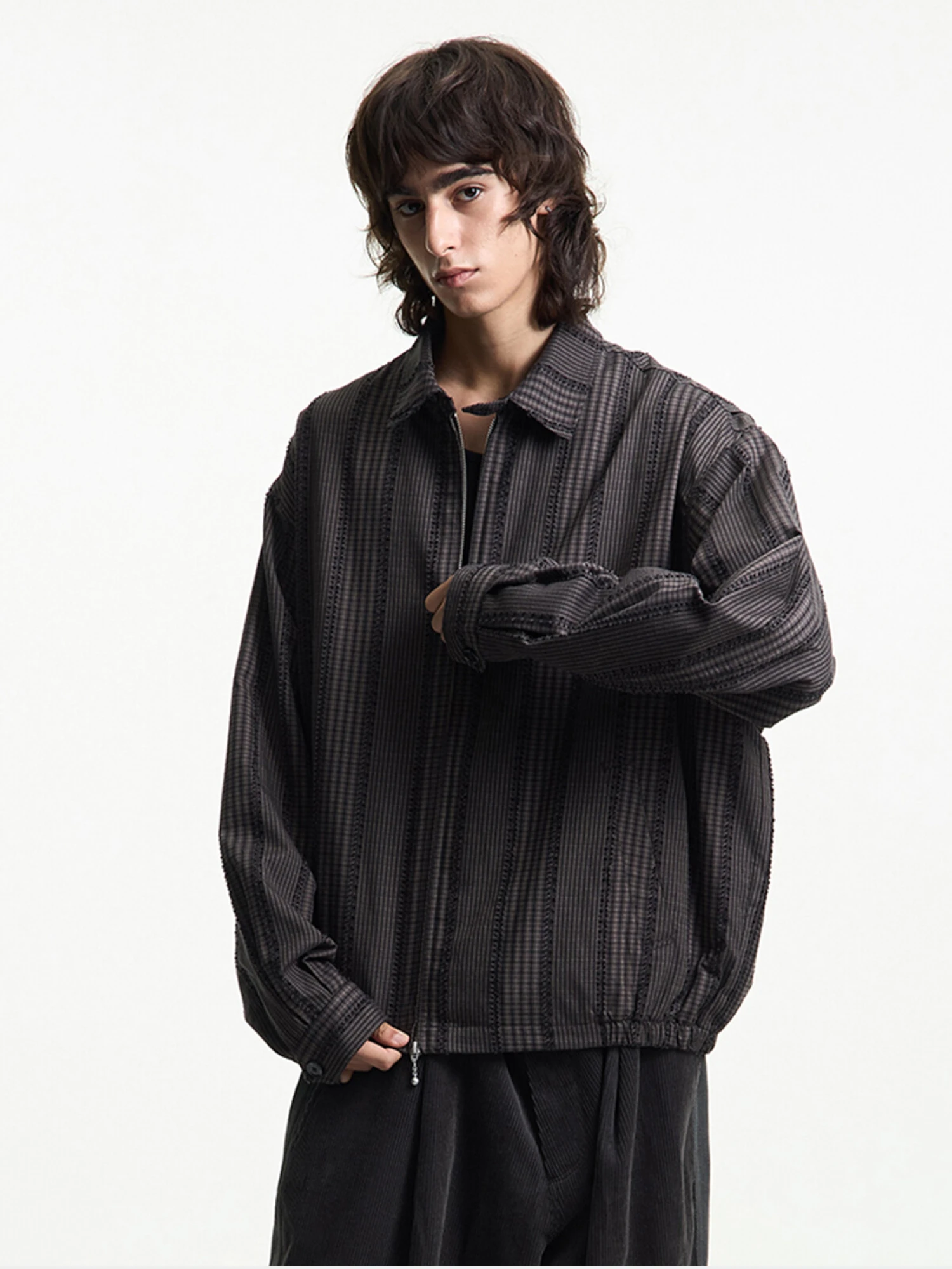 Овершот MERELY MADE Premium Banshu-Ori Fringe Check Black