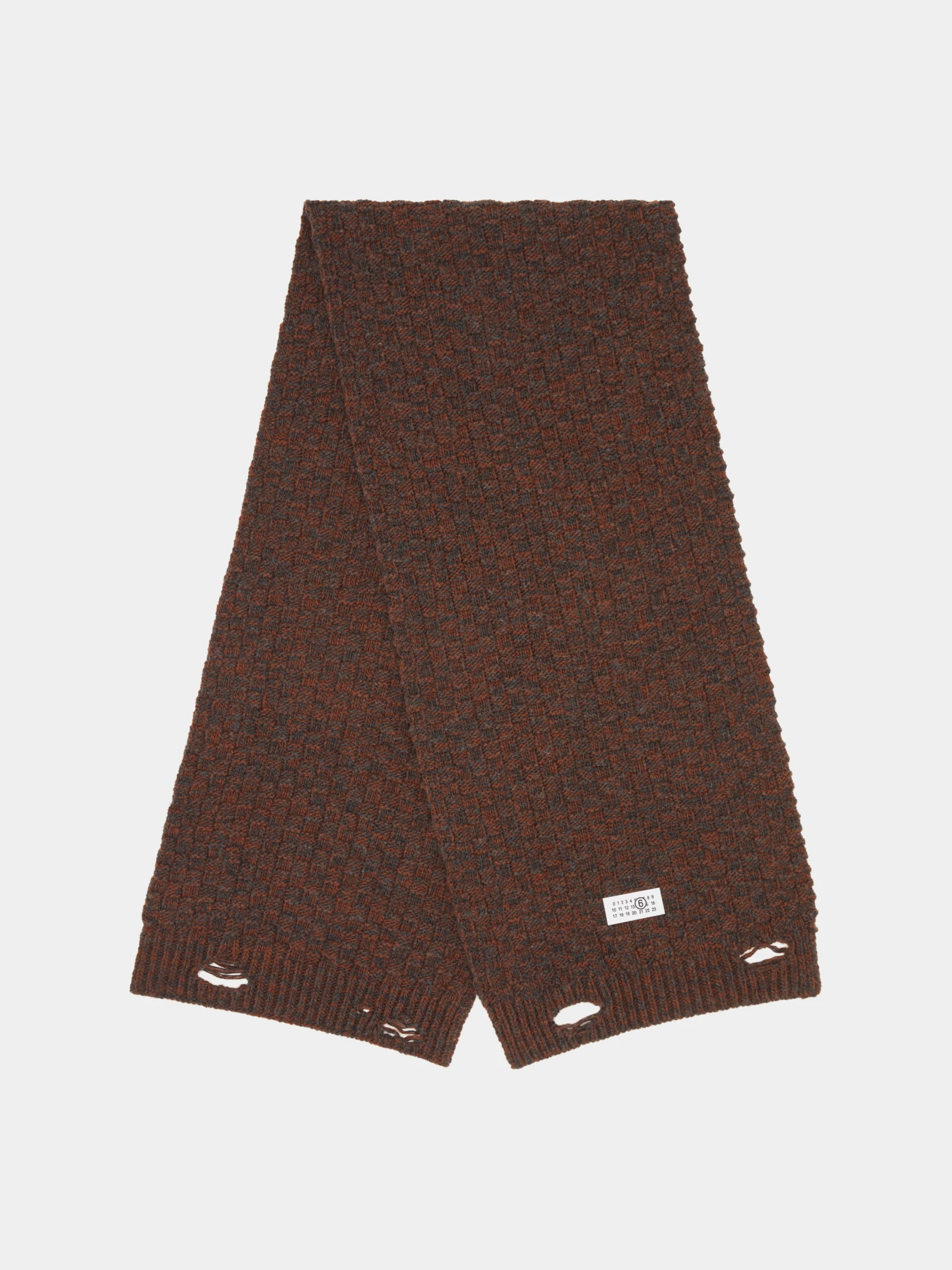 Шарф MM6 Maison Margiela Distressed Brown