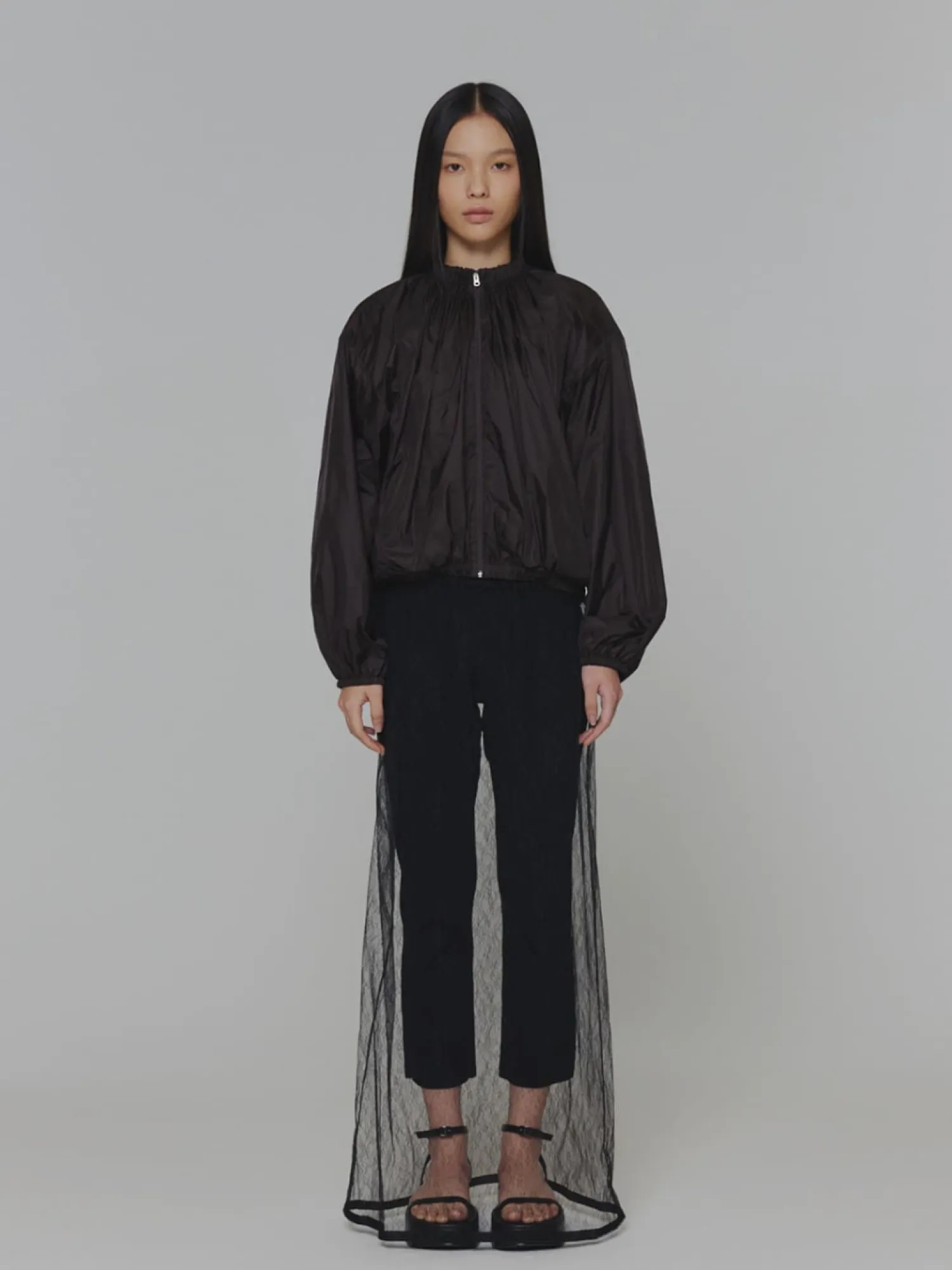 Женская юбка AMOMENTO Sheer Lace Long Black