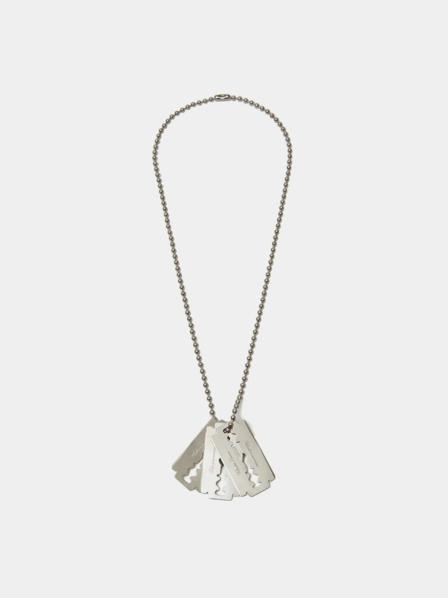 Ожерелье UNDERCOVER Brass Ball Laser Engraved Logo Charm Silver
