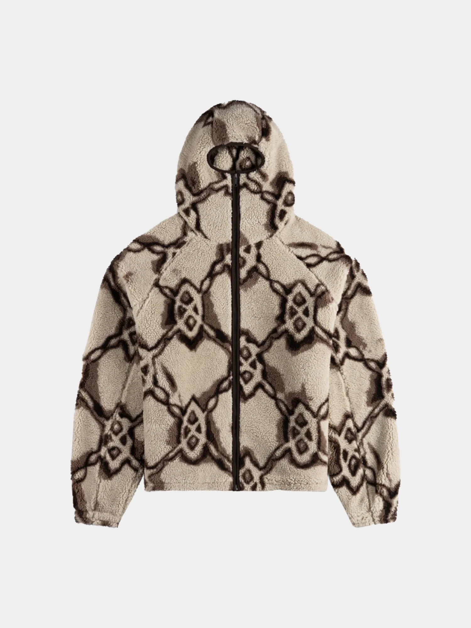 Флисовая куртка Daily Paper Burned Shield Sherpa Off White