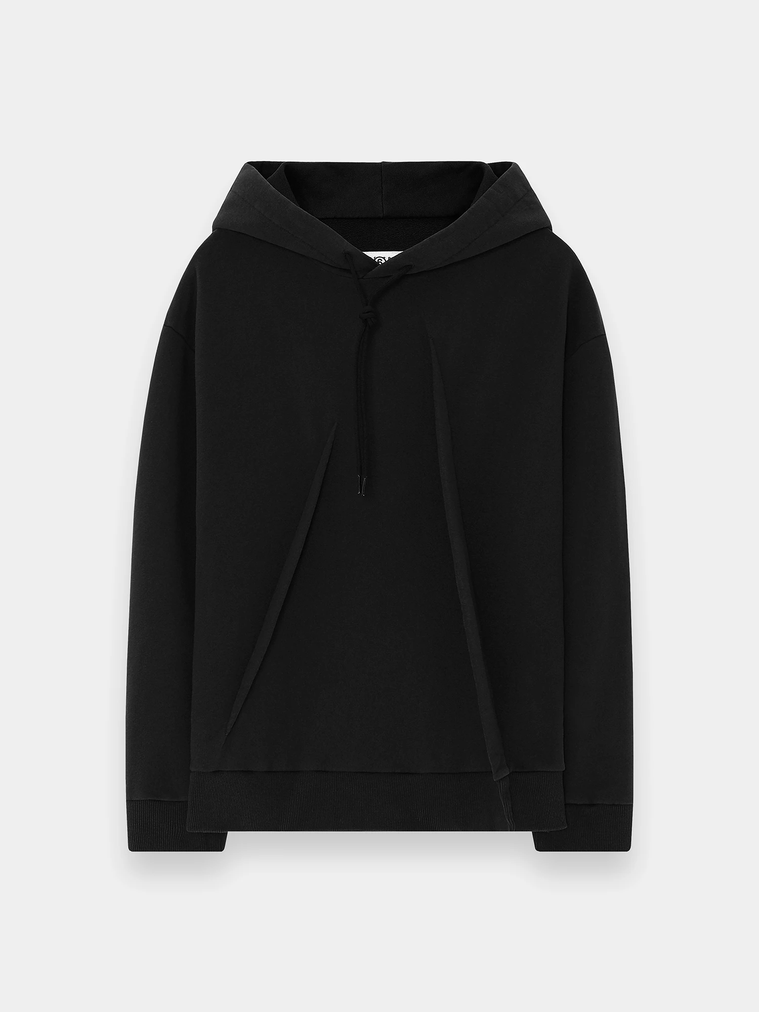 Женское худи MM6 Maison Margiela Pleated Jersey Washed Black