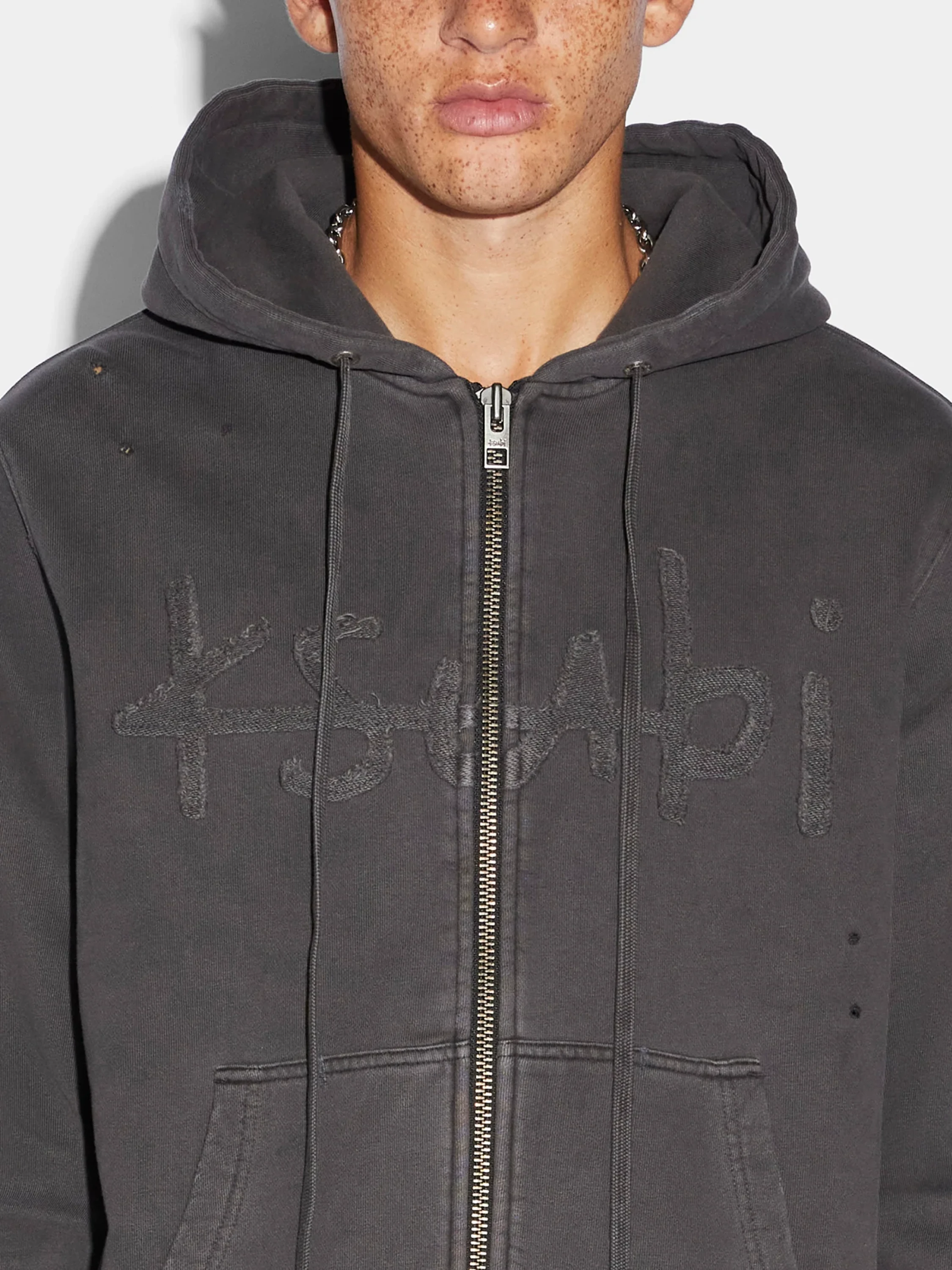 Зип-худи Ksubi Kash Thru Hoodie Faded Black