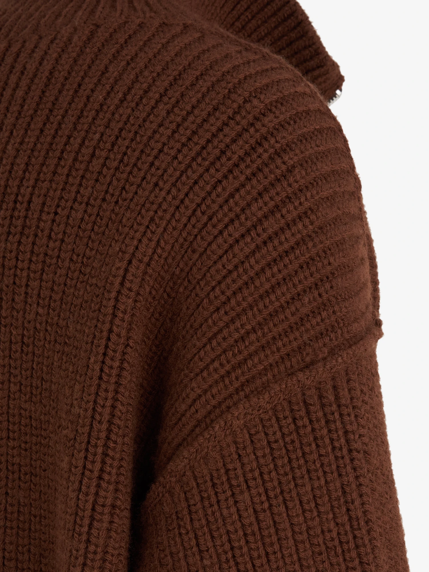 Халф-зип Études Military Rib Dk Brown