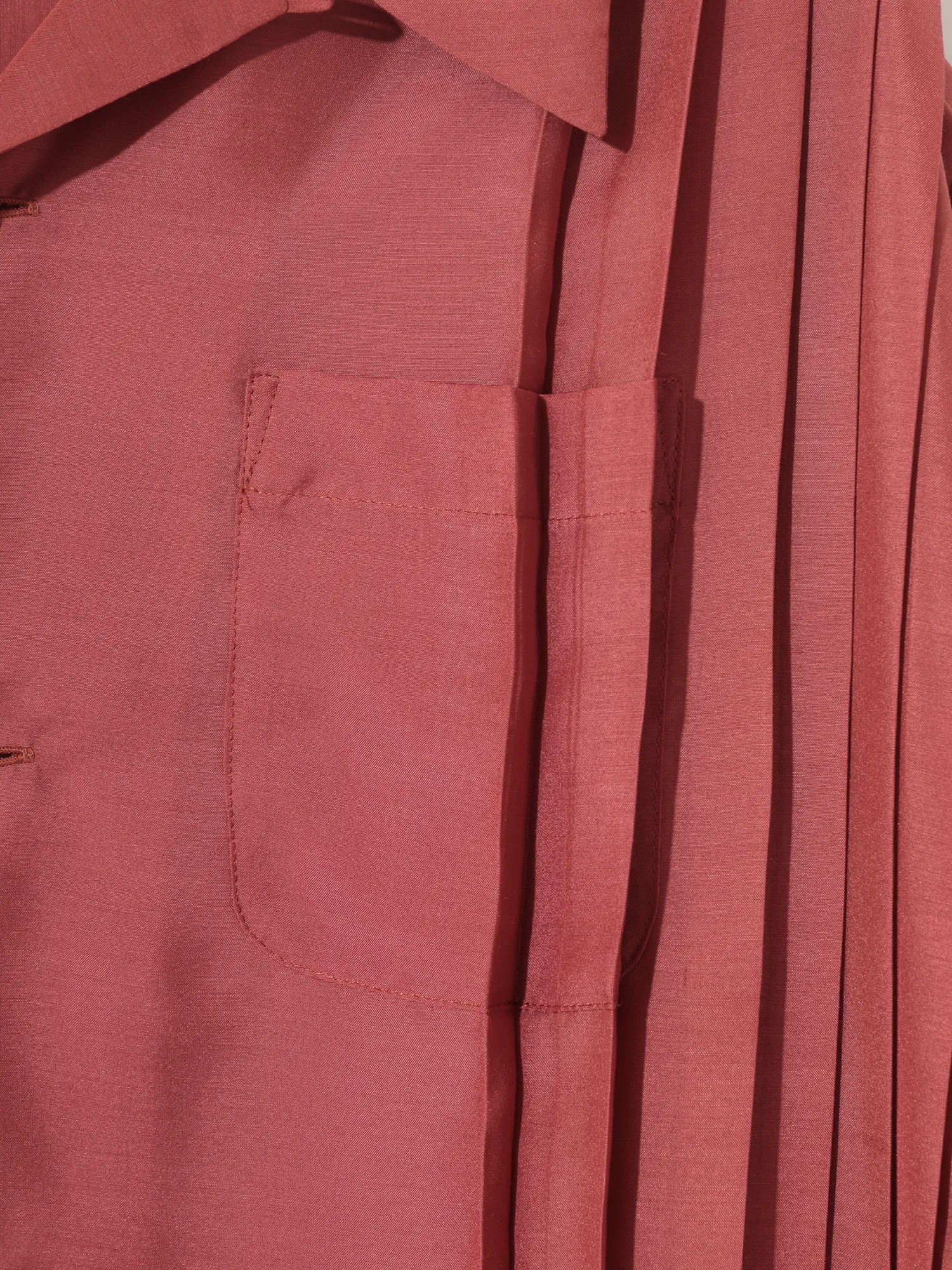 Женская рубашка UNDERCOVER Pleated Mix Open Collar Top Red