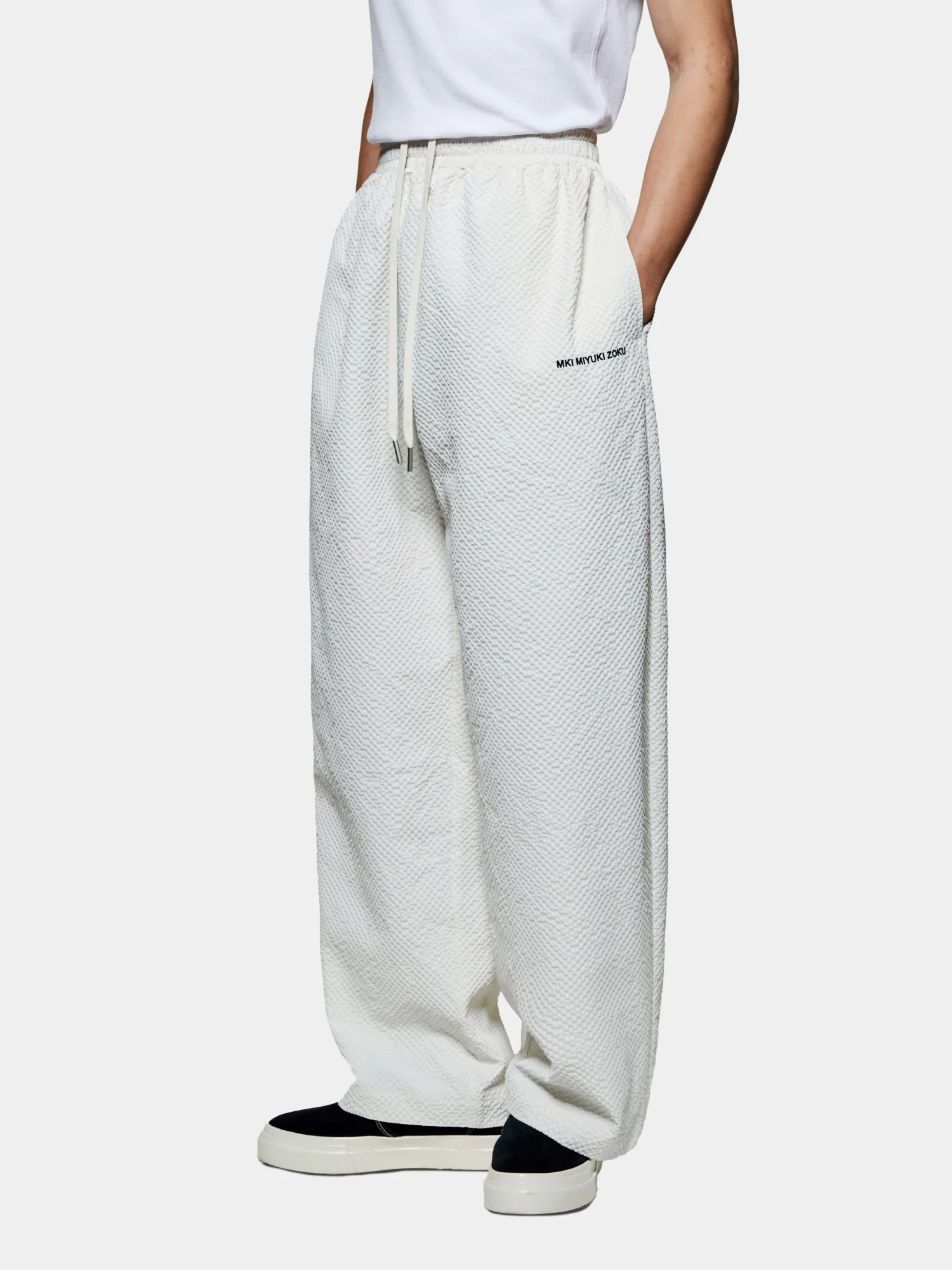 Брюки MKI MIYUKI ZOKU Seersucker Wide Leg Bone
