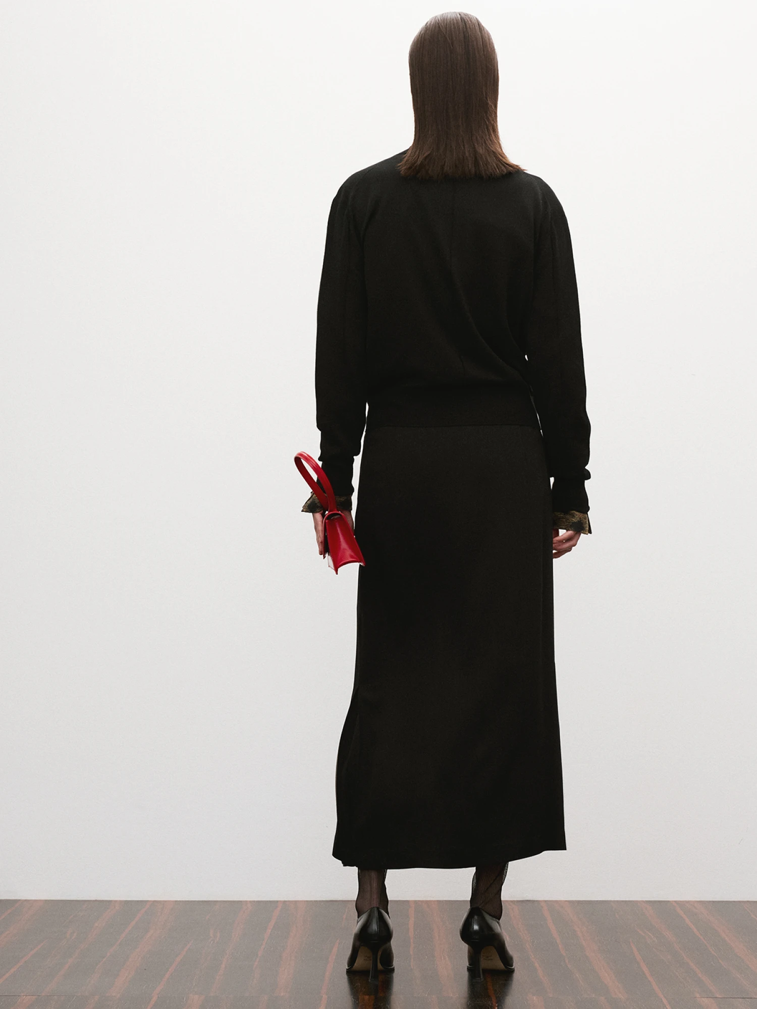 Женская юбка Recto Front Slit Long Black