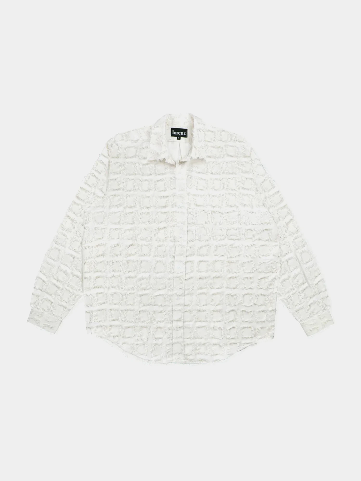 Рубашка lorenz Checked Fringe Shirt Off White