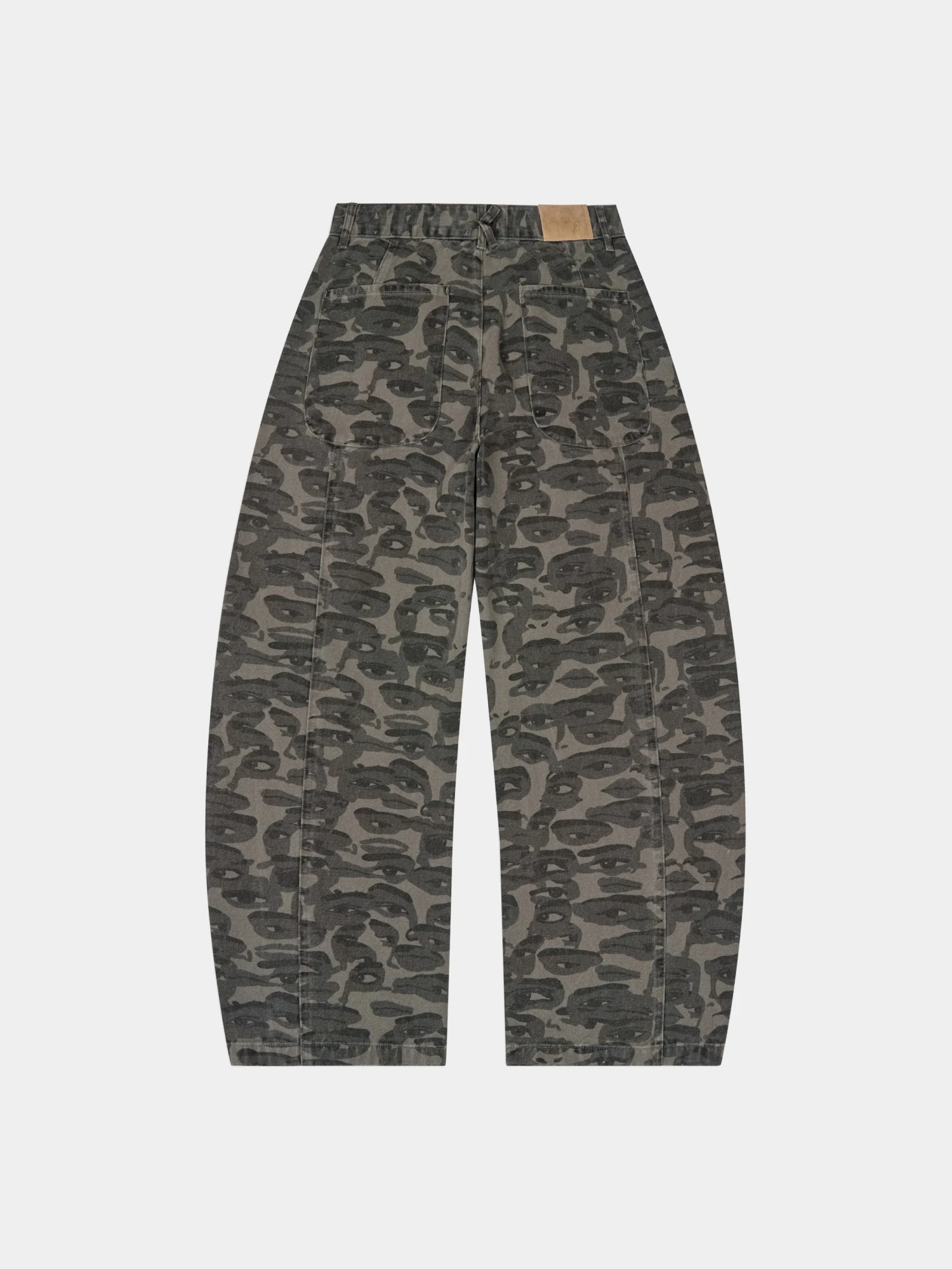 Джинсы KidSuper Face Camo Wide Leg Black