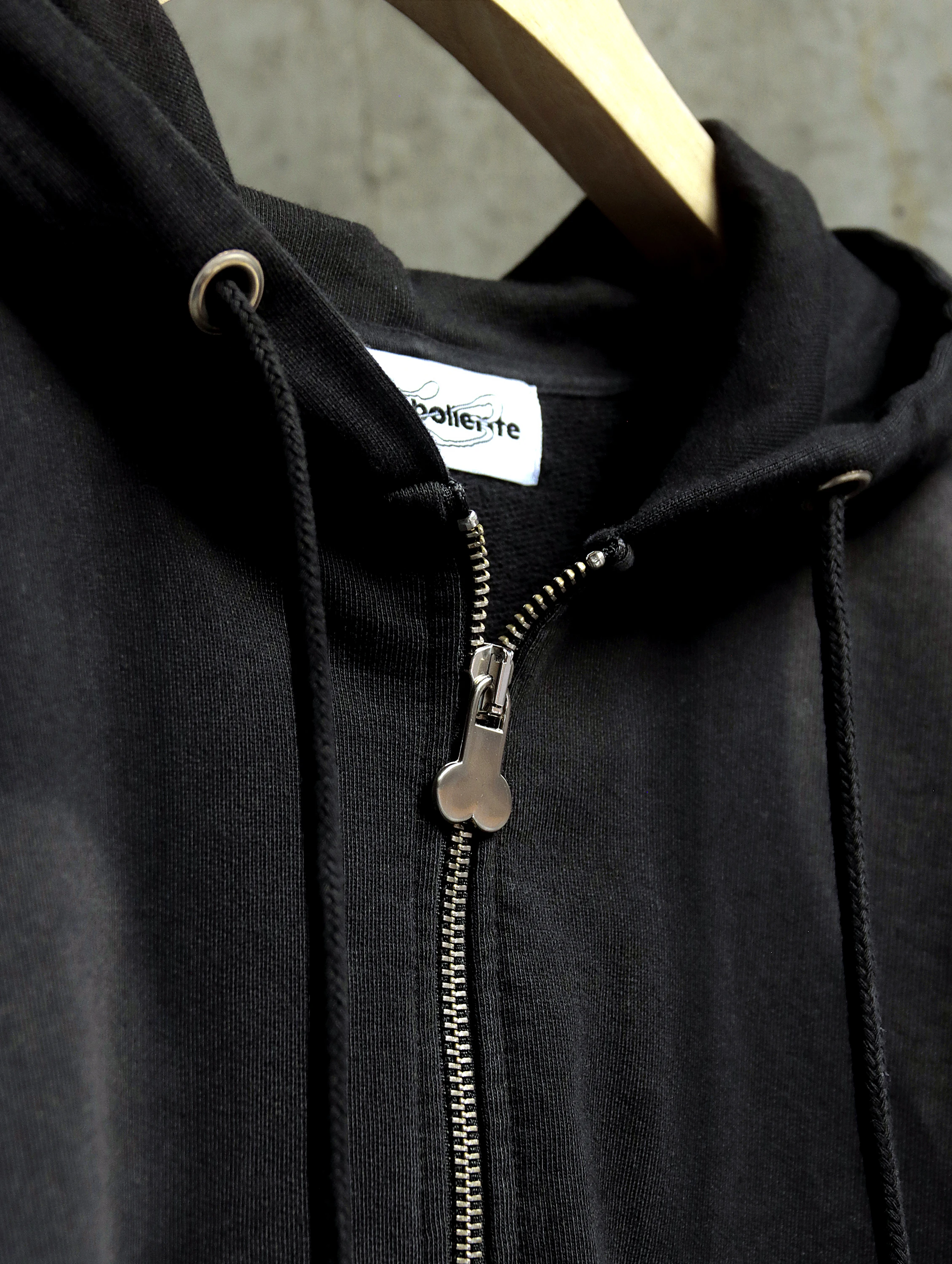 Зип-худи Carne Bollente Heart Impact Washed Black