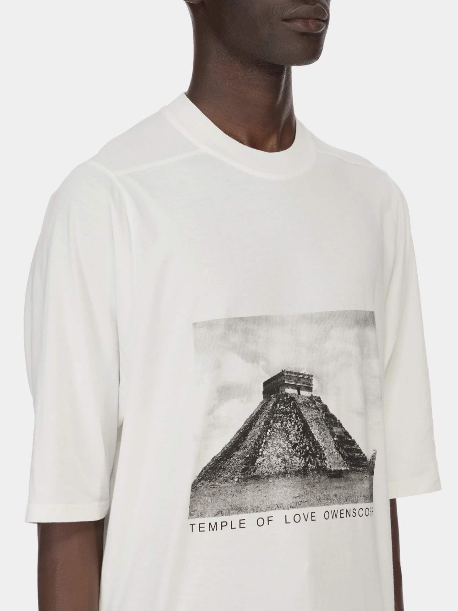 Футболка RICK OWENS DRKSHDW Temple Of Love Jumbo SS T Milk/Black