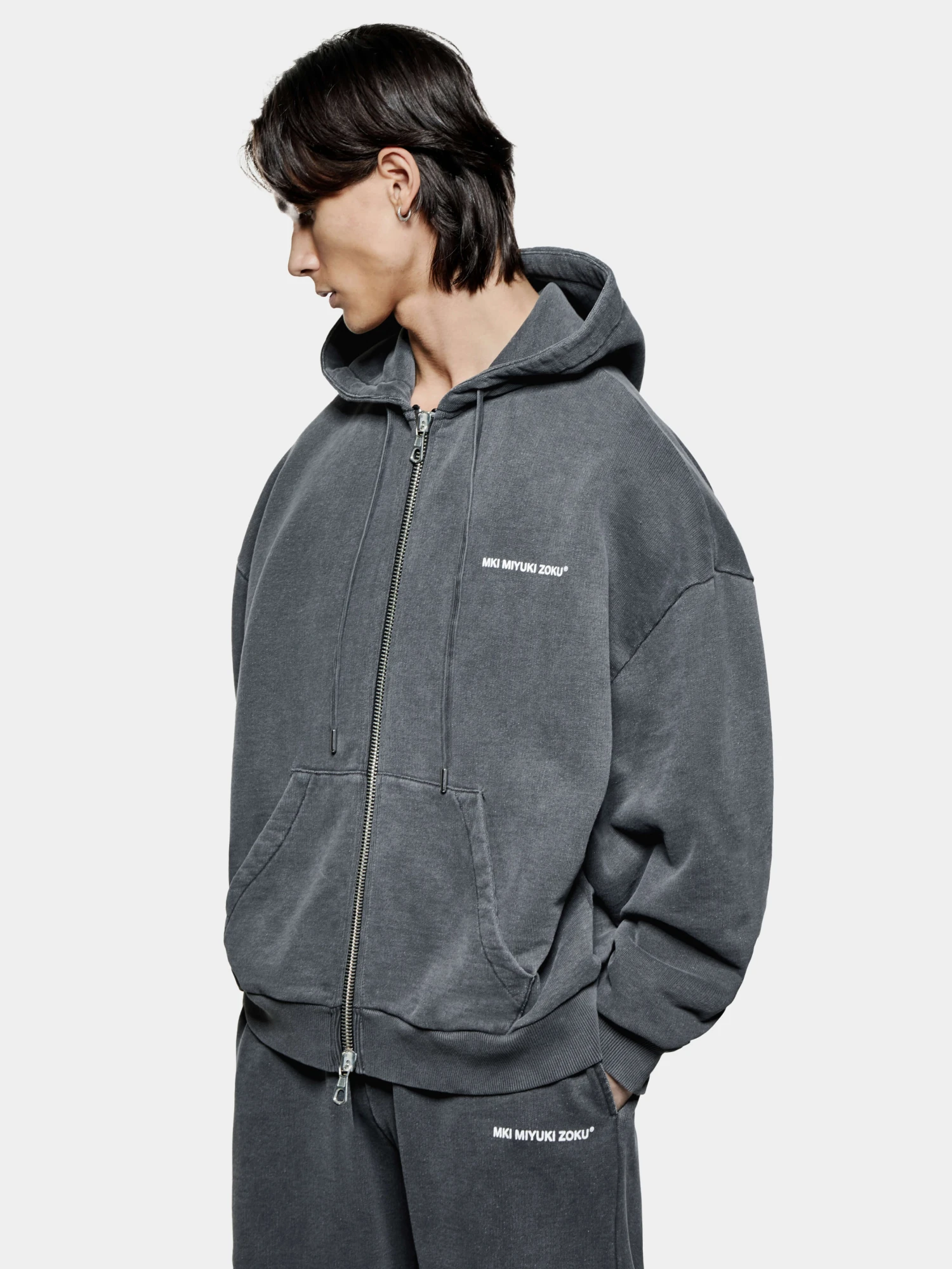 Зип-худи MKI MIYUKI ZOKU Uniform Zip Hoody Pigment Black