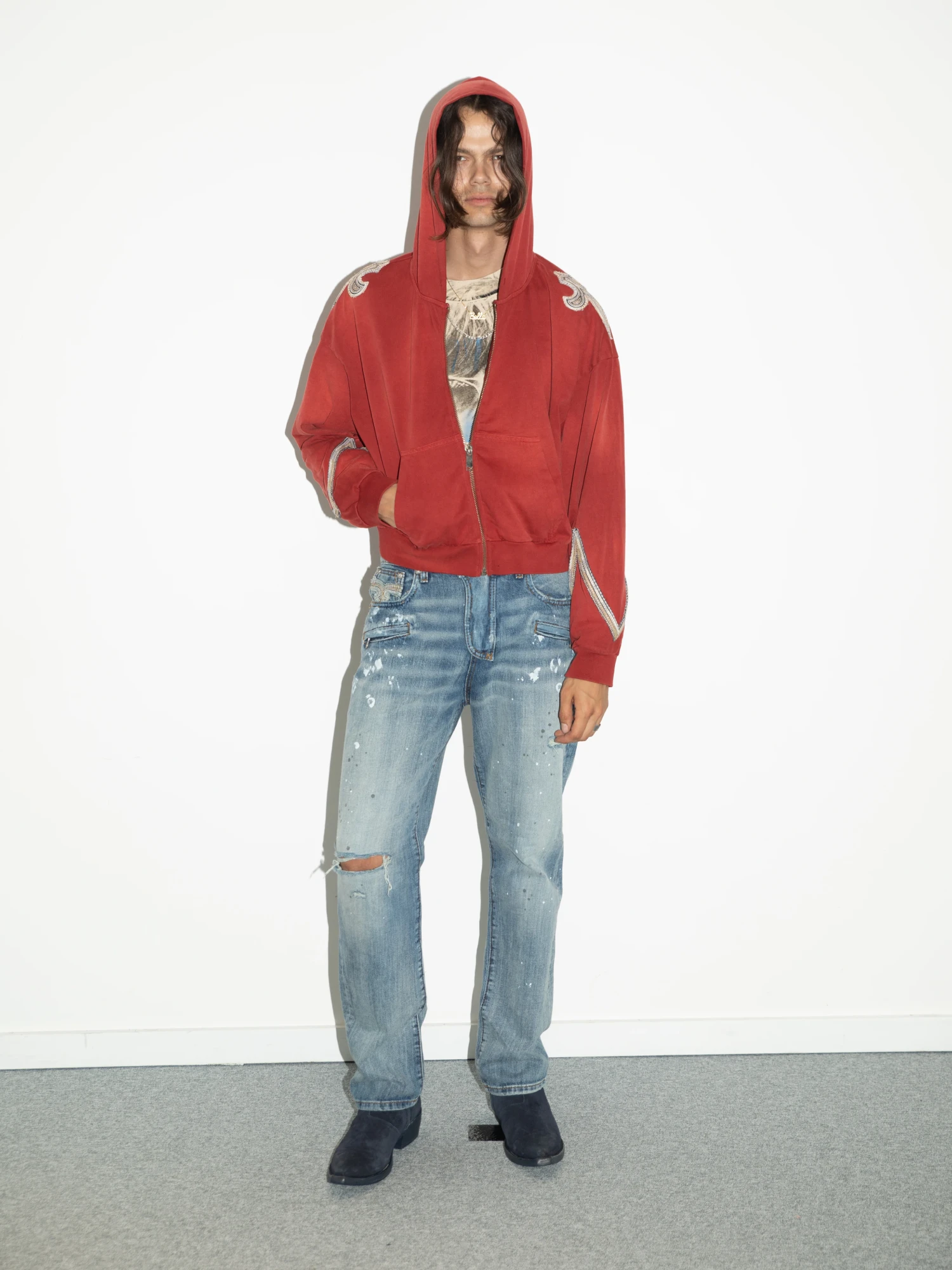 Худи 424 x Rock Revival RR Hoodie Red