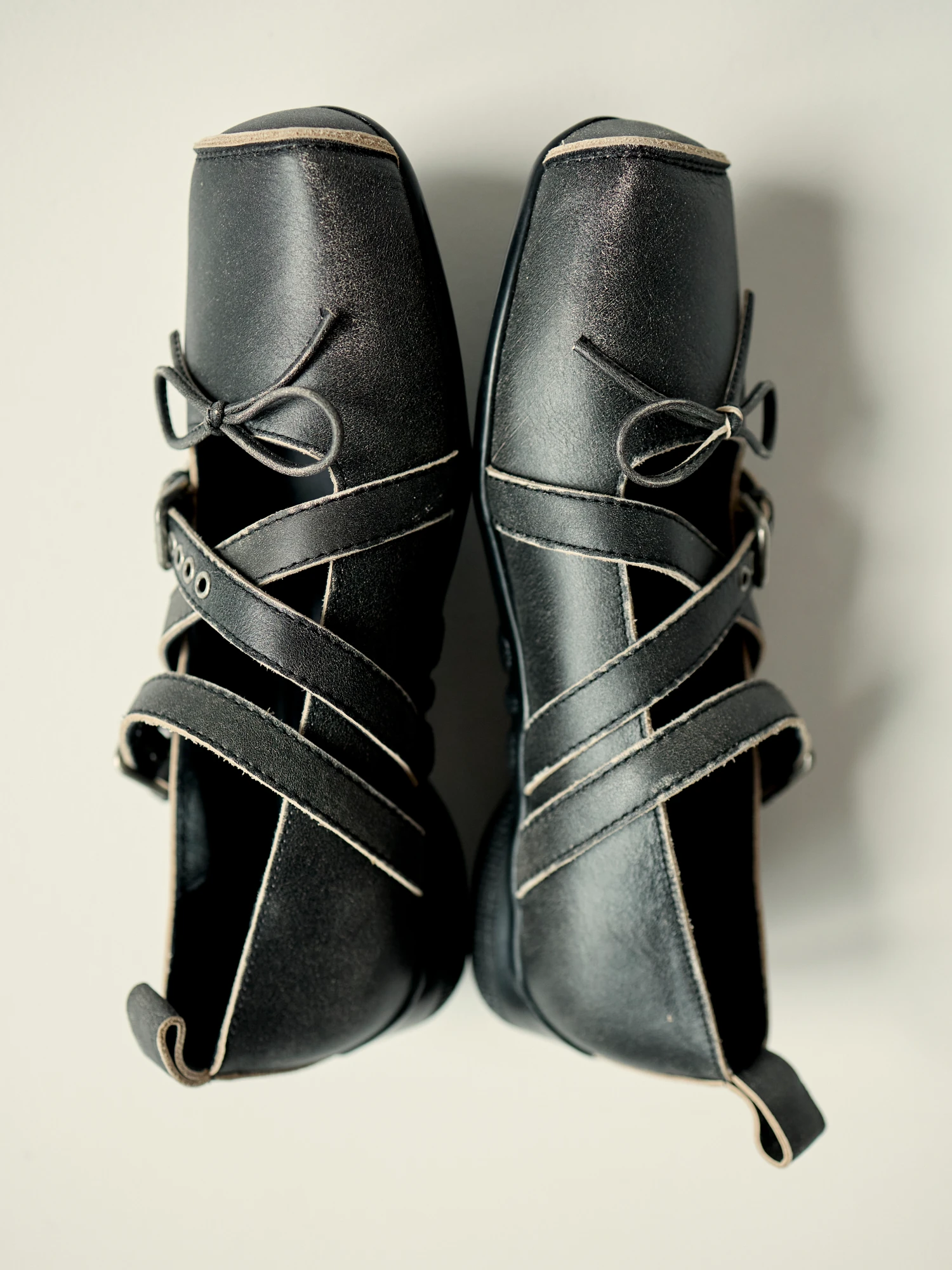 Женские Балетки OPEN YY Cross Buckle Ballet Flats Grey