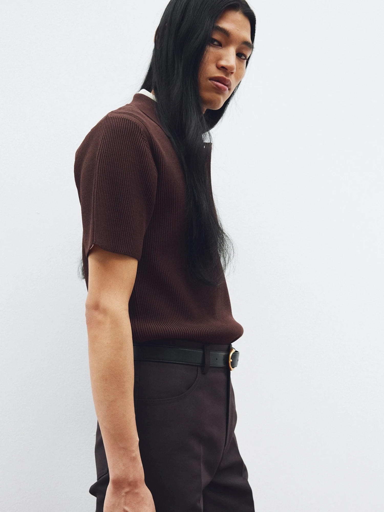 Поло Recto Compact Knit Classic Dark Brown