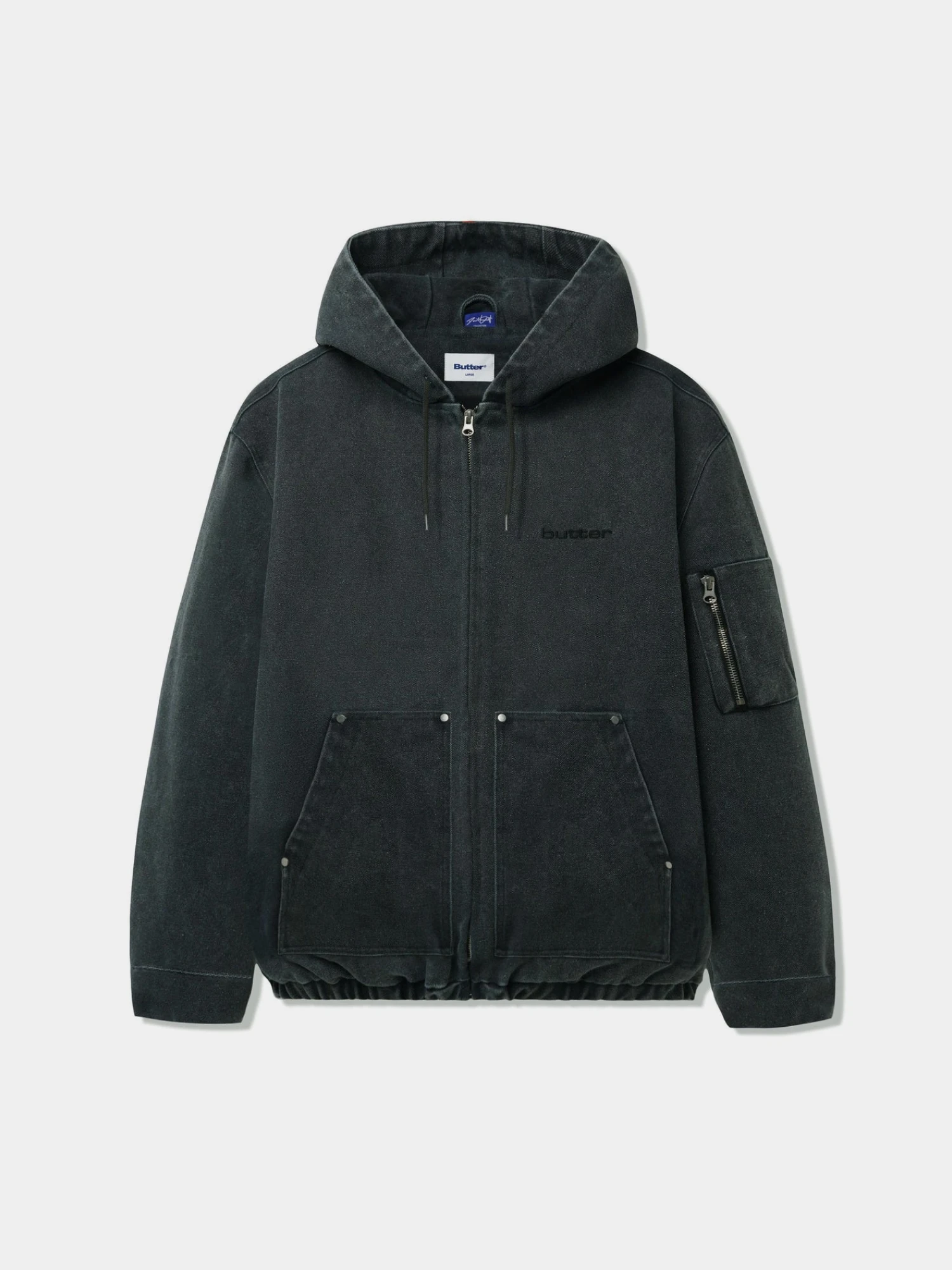 Бомбер Butter Goods Davide Work Washed Black