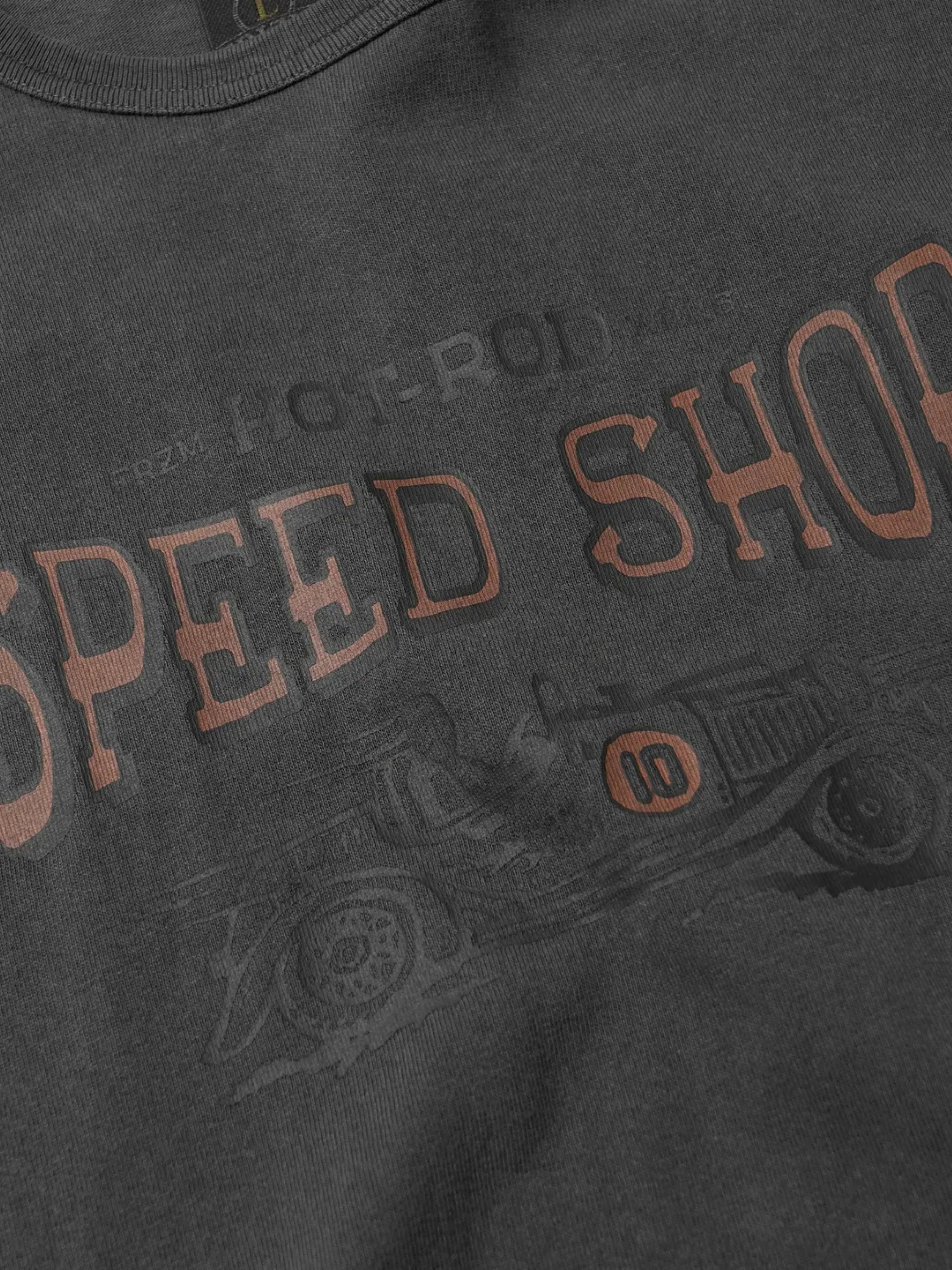 Футболка FrizmWORKS Speed Shop Pigment Dyeing Charcoal