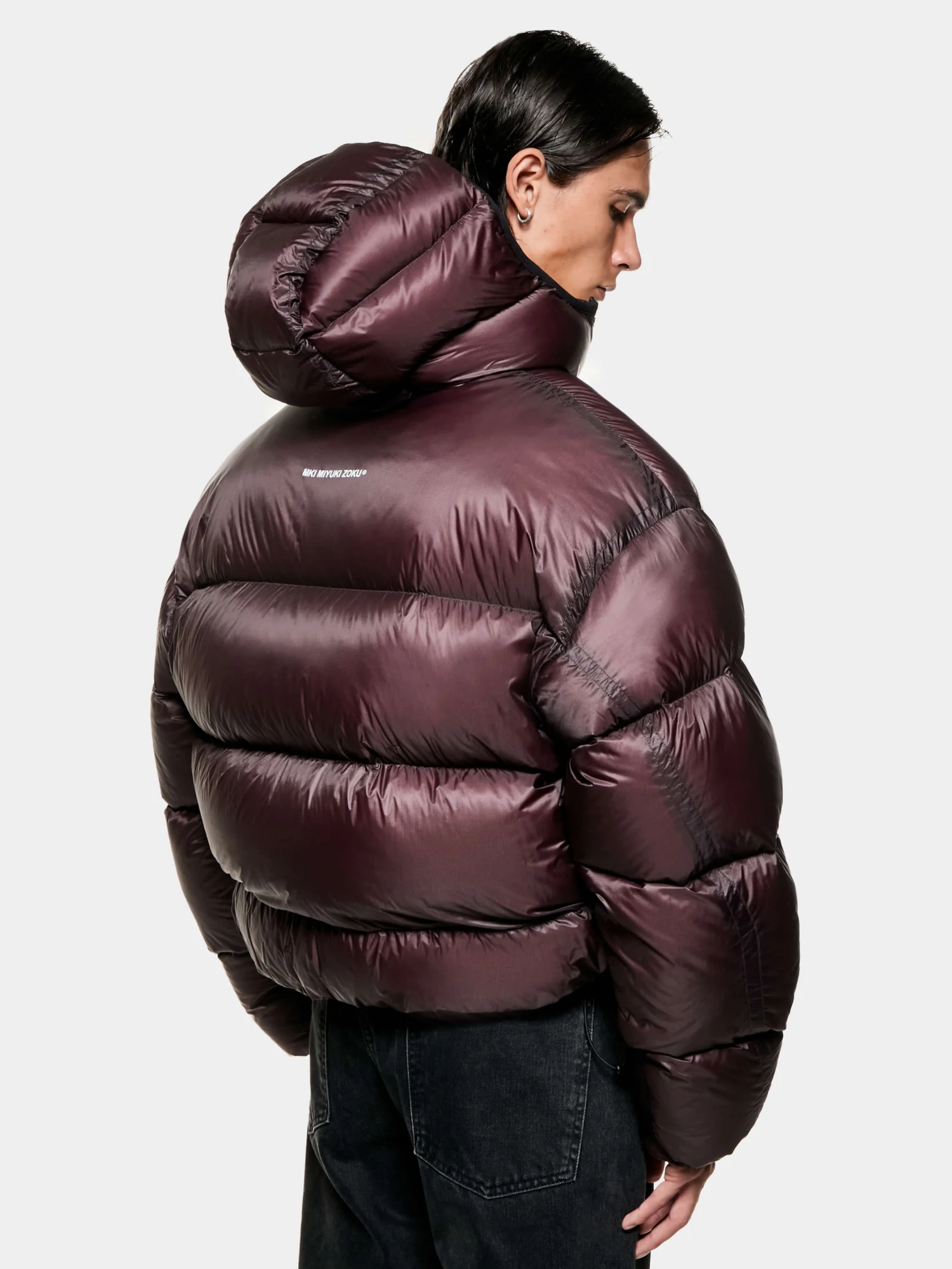 Пуховик MKI MIYUKI ZOKU Translucent Hooded Bubble Raisin