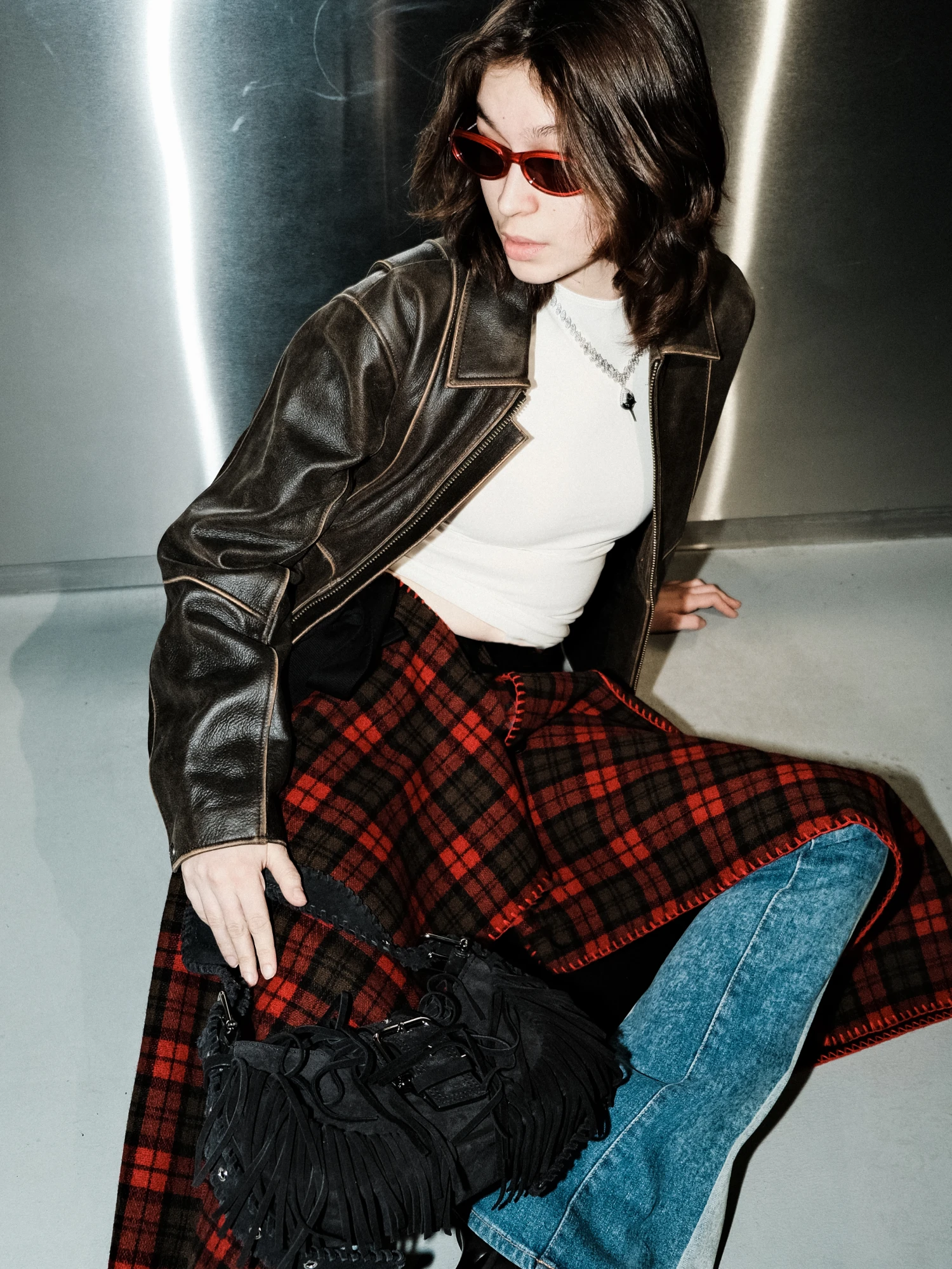 Очки Bonnie Clyde Groupie Red & Brown Lens