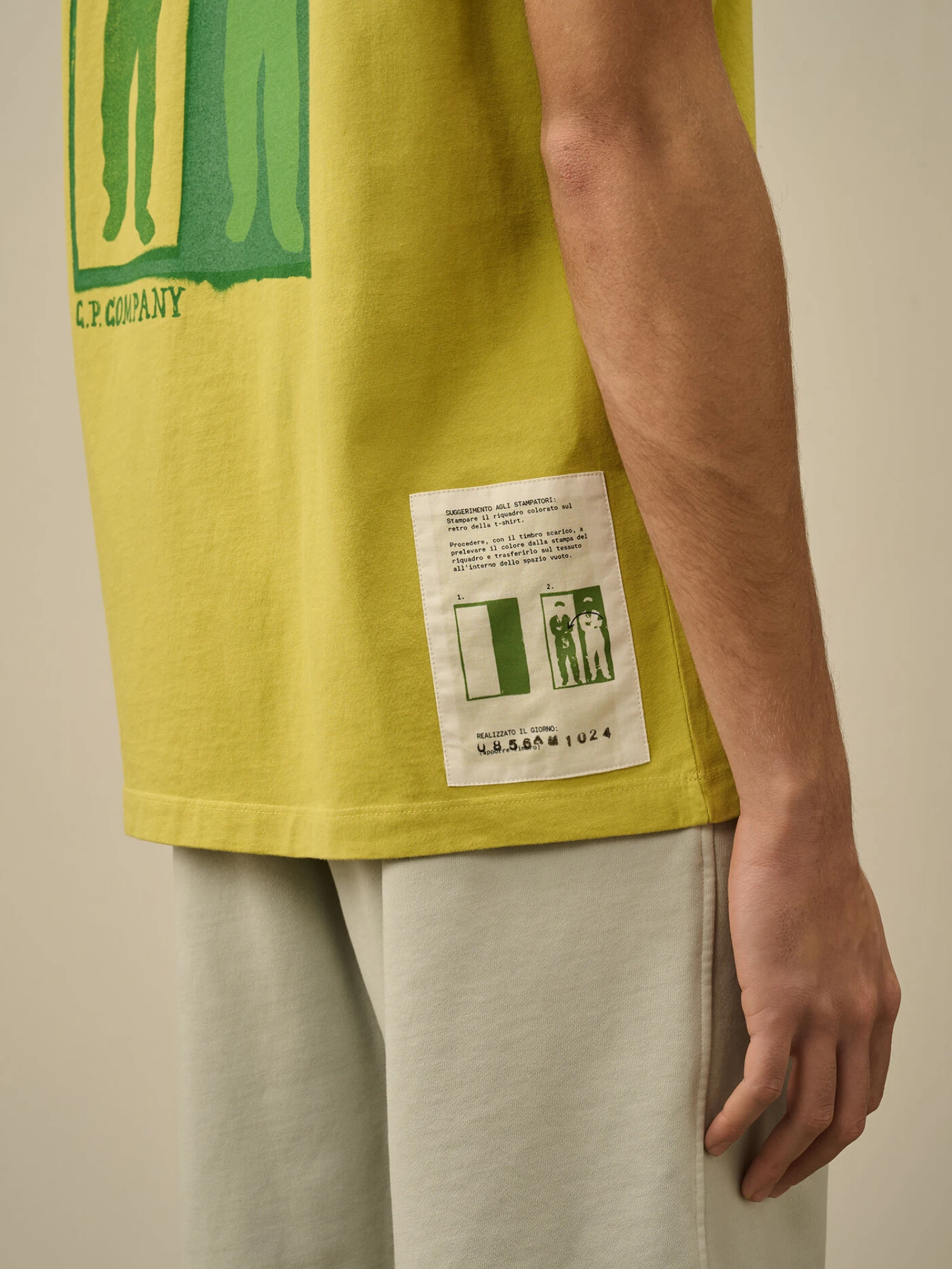 Футболка C.P. Company 24/1 Jersey Logo Cress Green