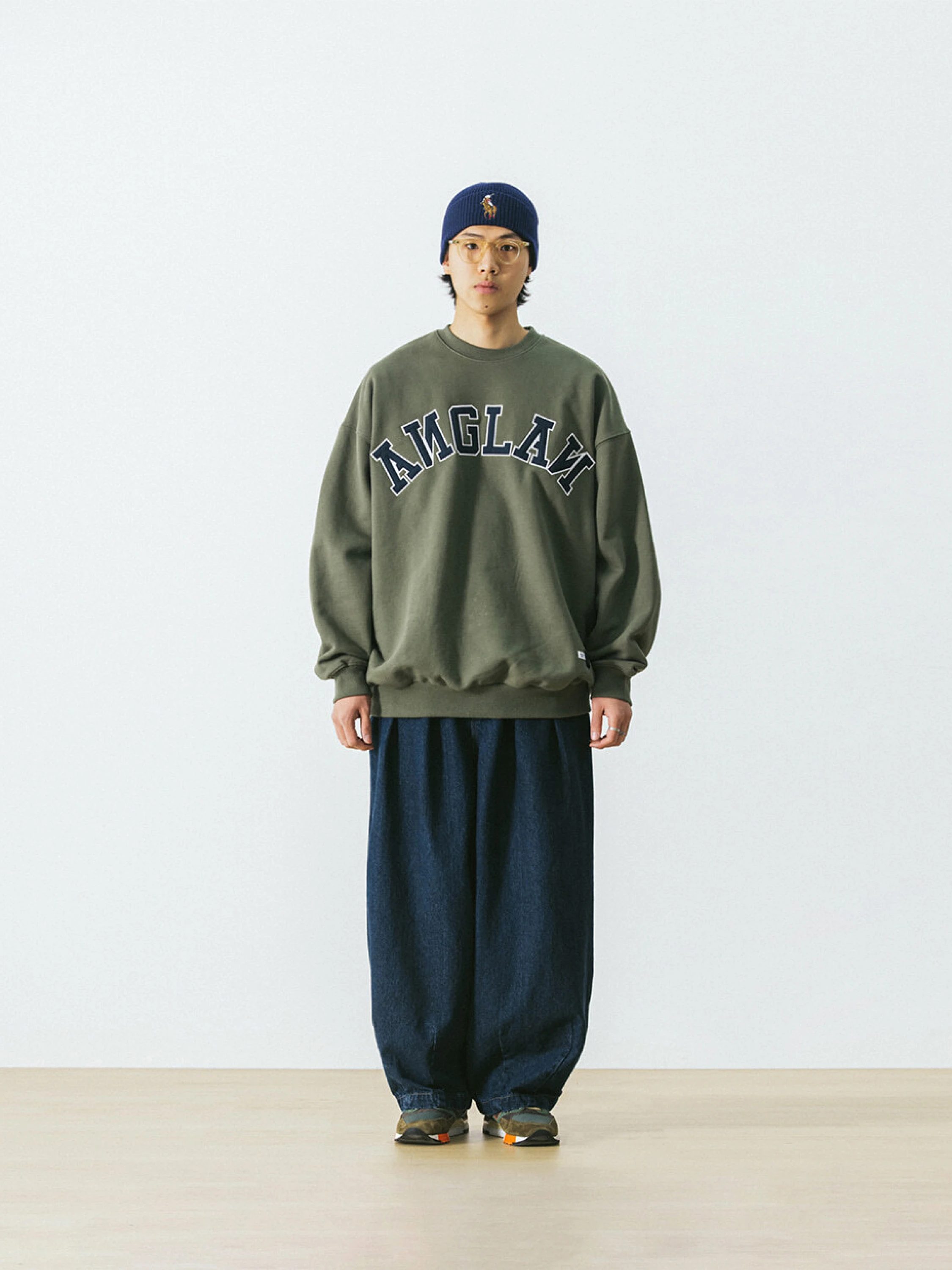 Свитшот ANGLAN Applique Heavy Sweatshirt Khaki