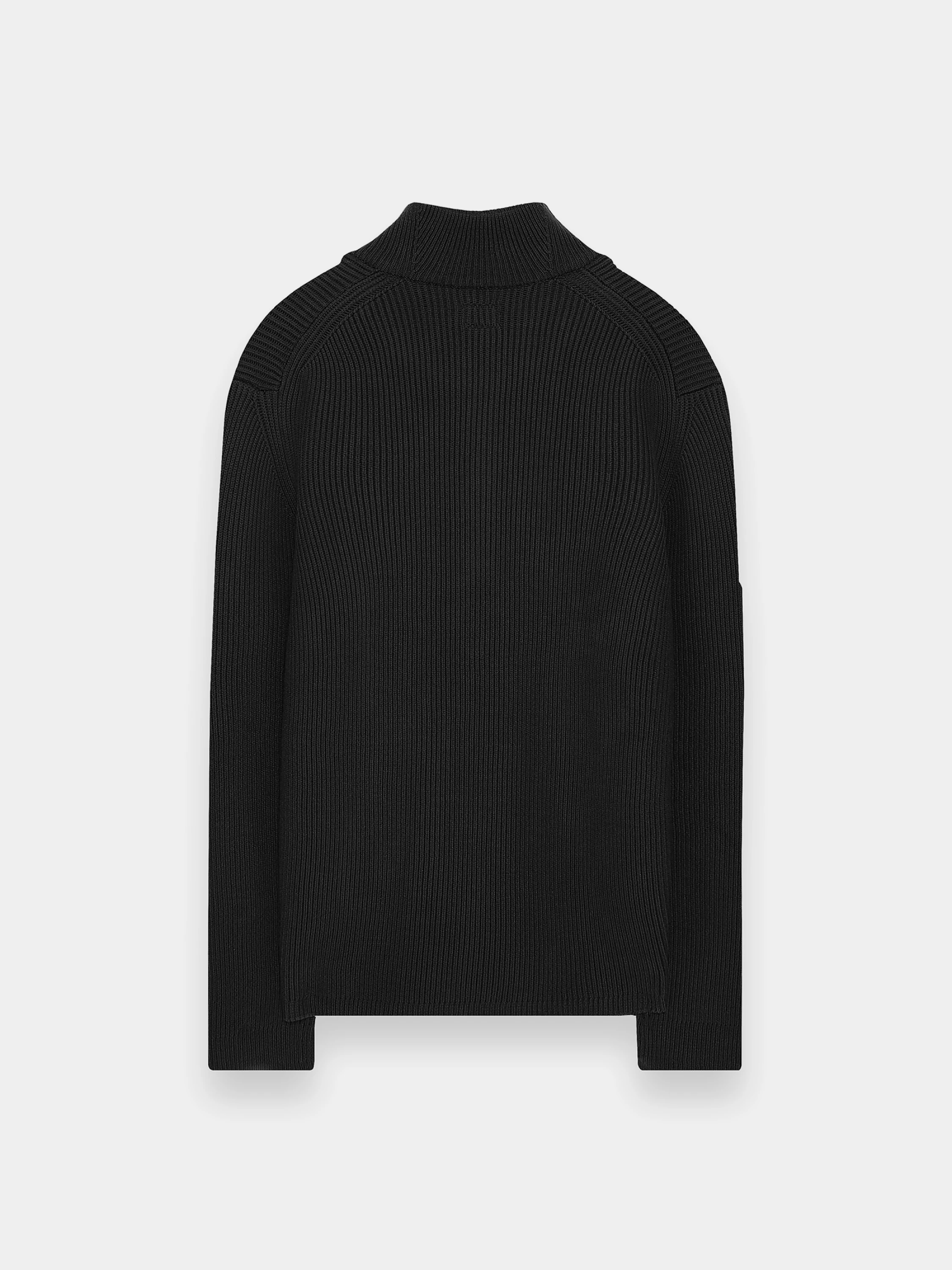 Свитер C.P. Company Full Rib Half Zipped Black Sand