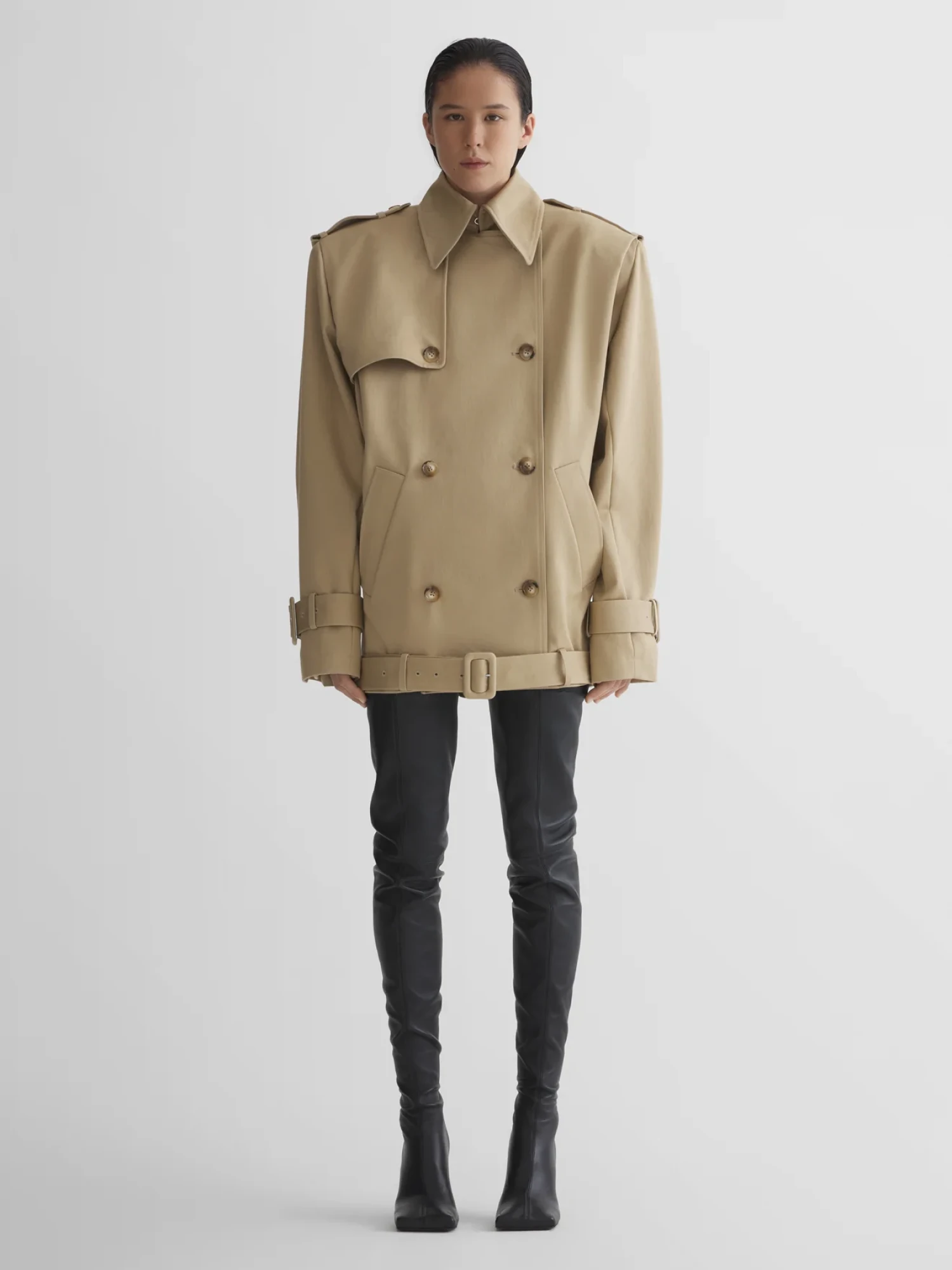 Женский тренч MUGLER Dropped Beige
