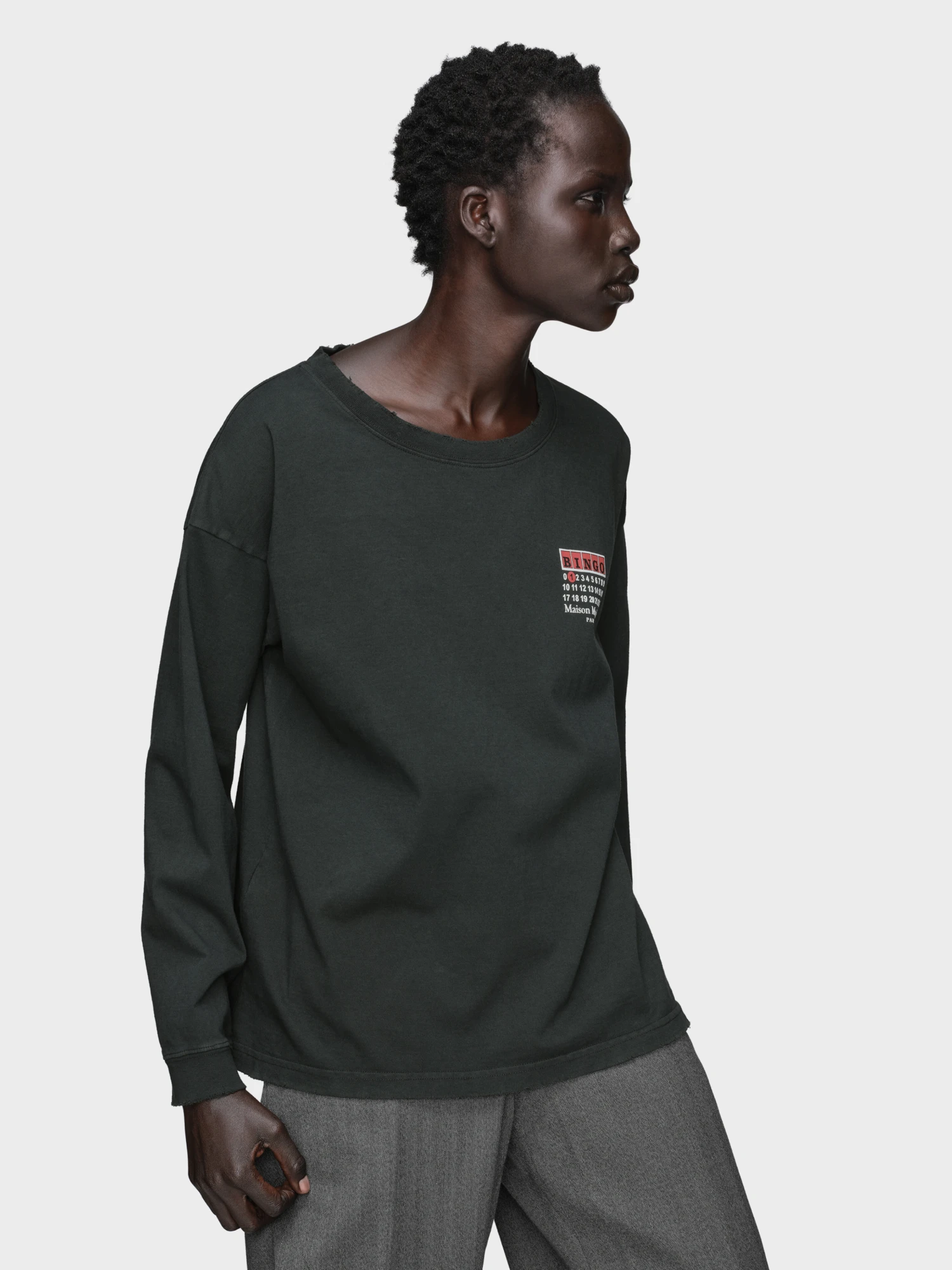 Женский лонгслив Maison Margiela Bingo Carbon