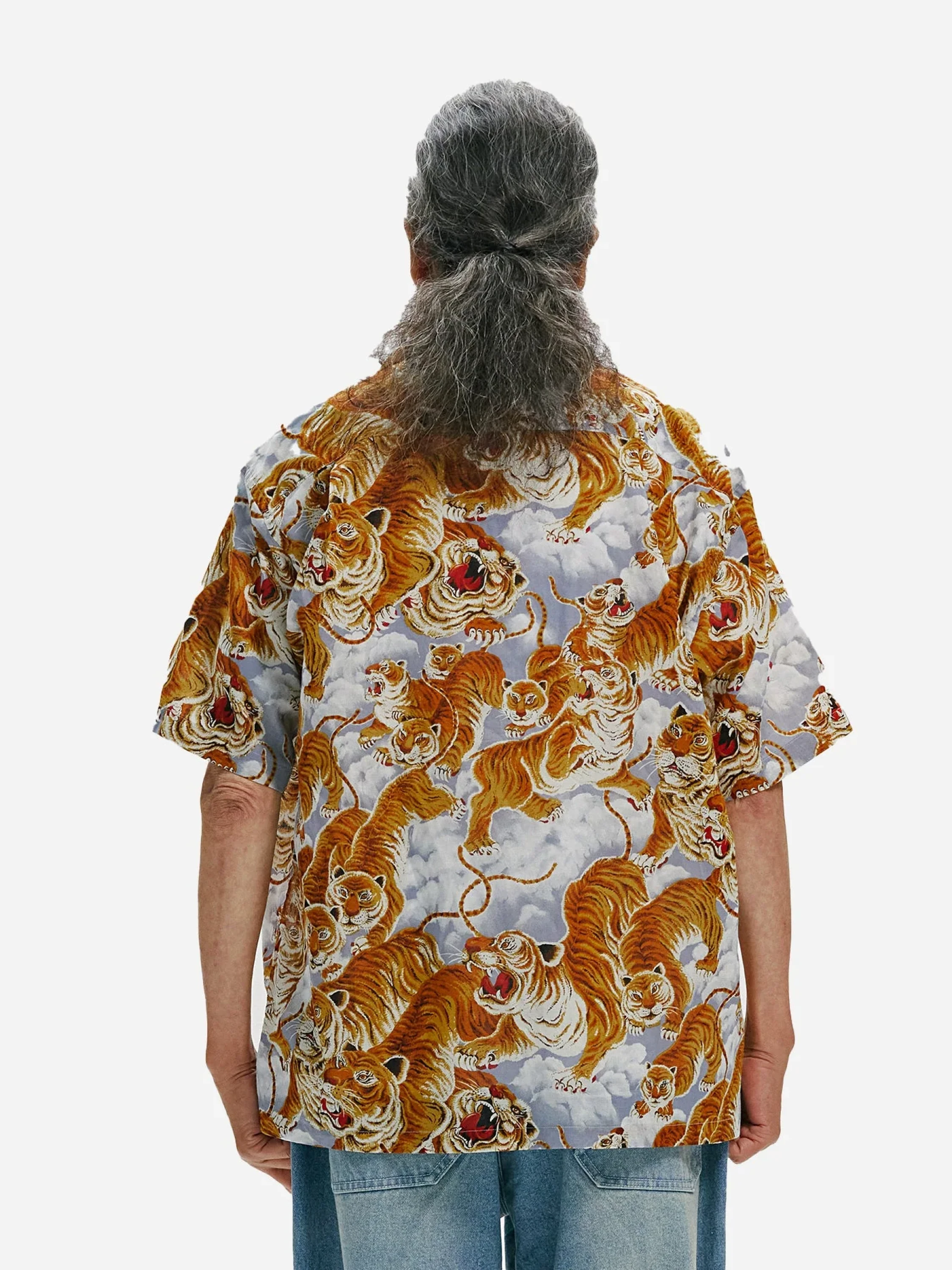 Рубашка FrizmWORKS Tiger Hawaiian Half Gray