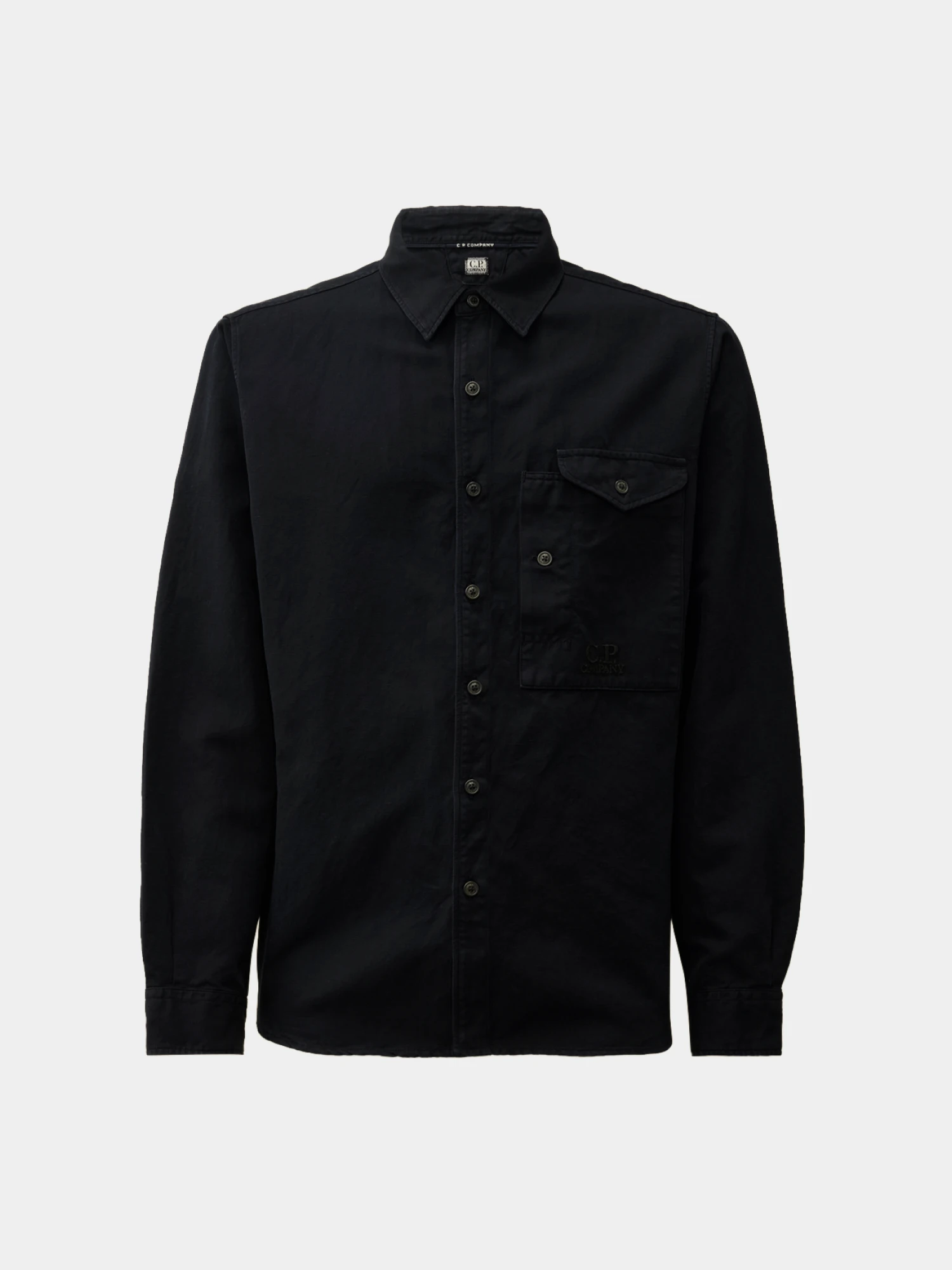 Рубашка C.P. Company Popeline Short Long Sleeve Black