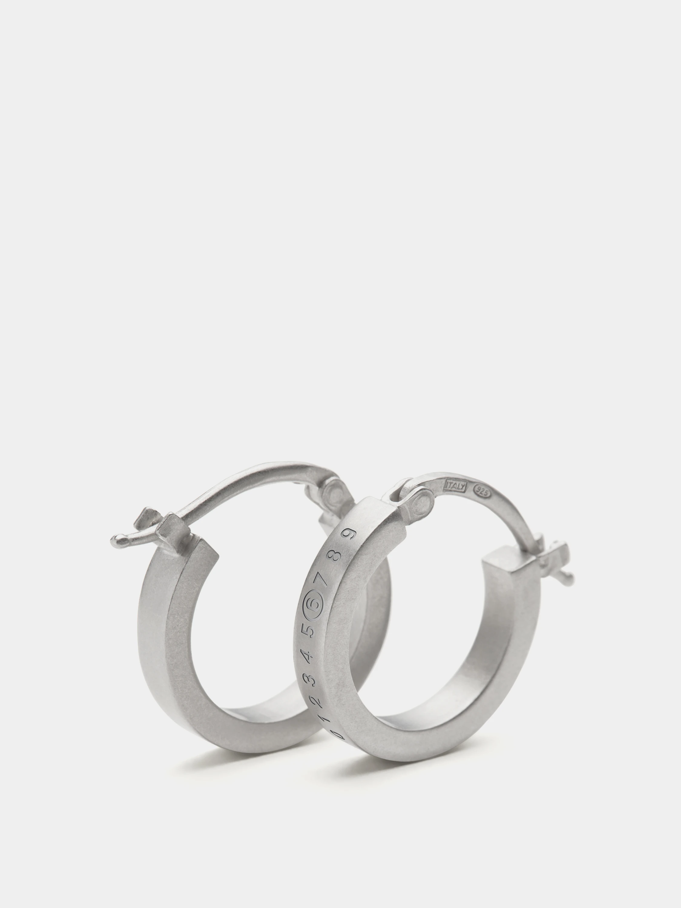 Серьги MM6 Maison Margiela Matte Brass Hoop Earrings