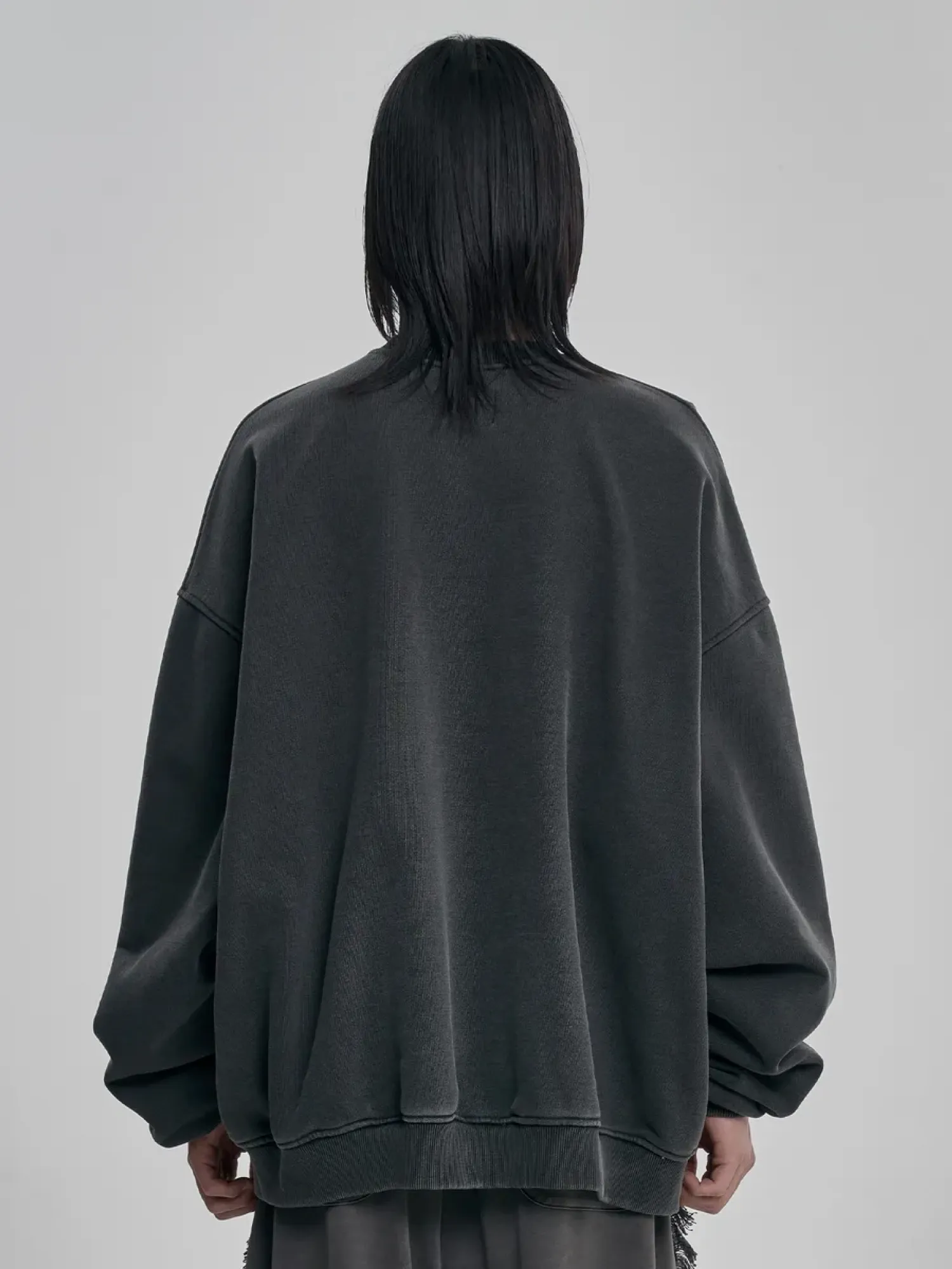 Свитшот AJOBYAJO Twofold Wide Washed Charcoal