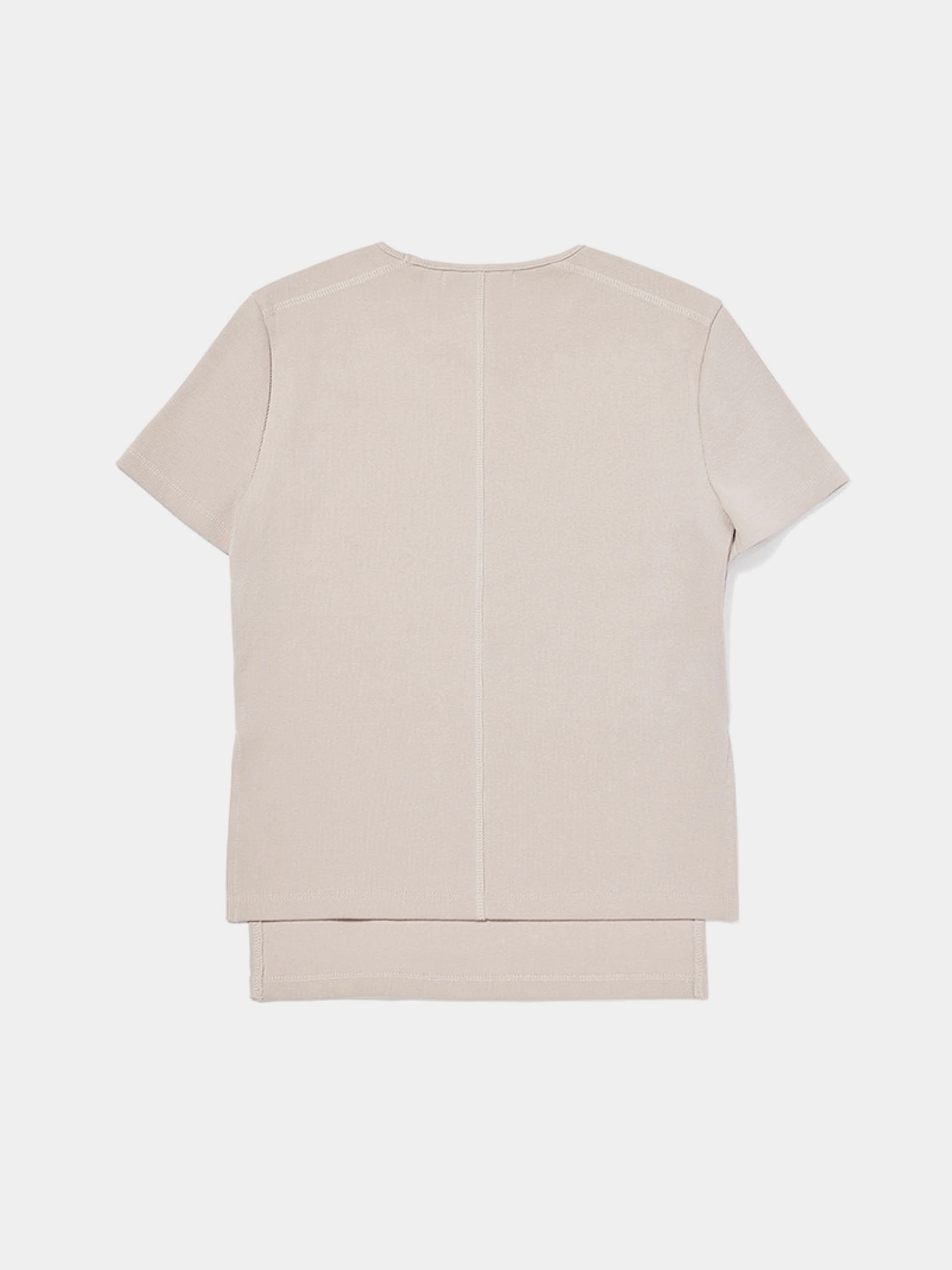 Женская Футболка OPEN YY Ribbed Side Slit Top Grey