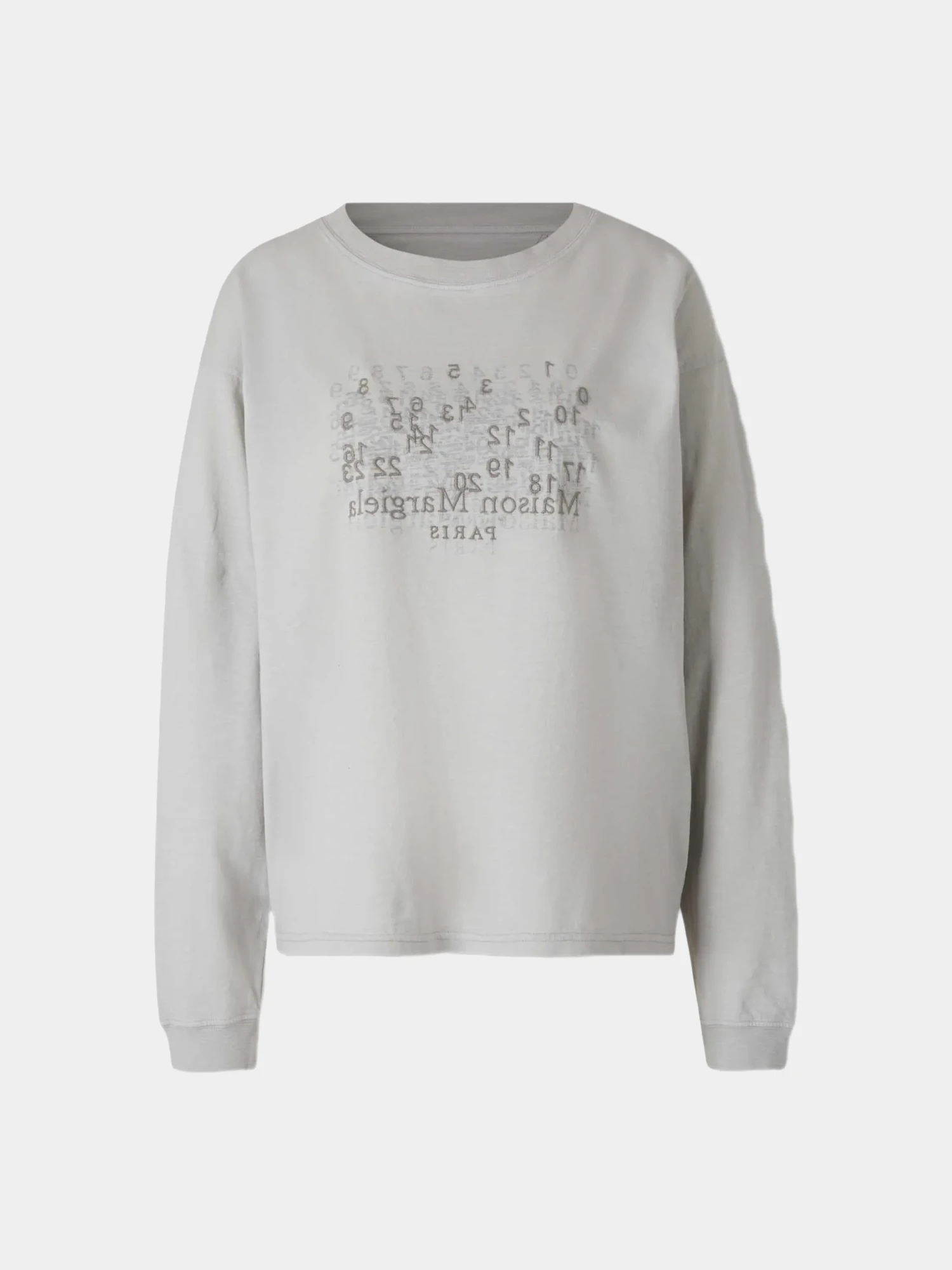 Лонгслив Maison Margiela Numbers Oversize Gray